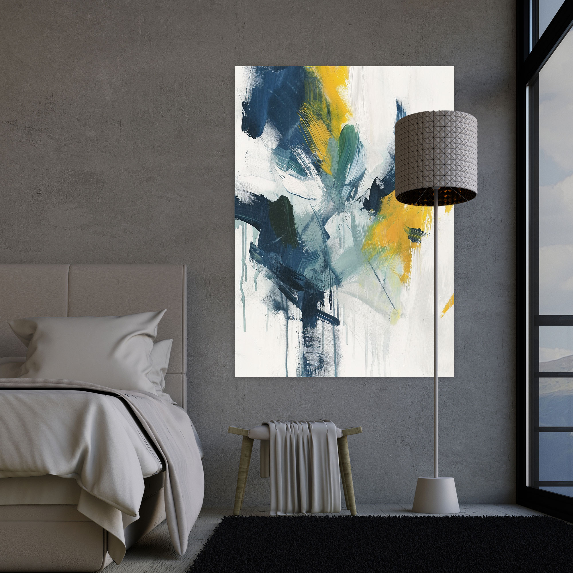 Action Painting Canvas Print: Dynamic Brushstrokes - Action Painting, Action Painting, Wall Art, Canvas Wall Art