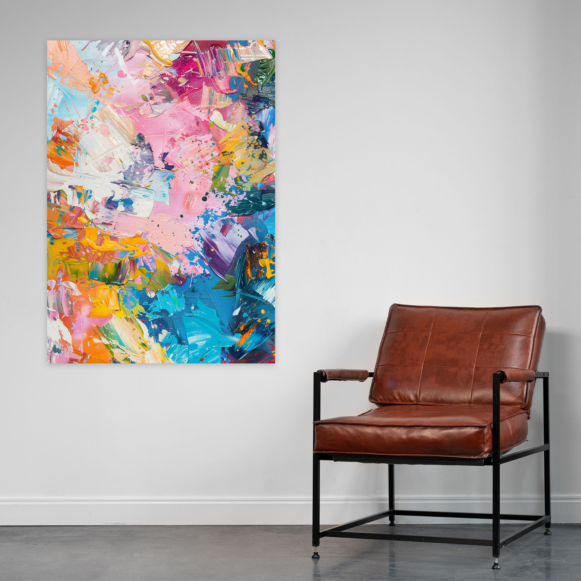 Action Painting Canvas Print: Chaos Of Colors - Action Painting, Wall Art, Canvas Print, Wall Decoration