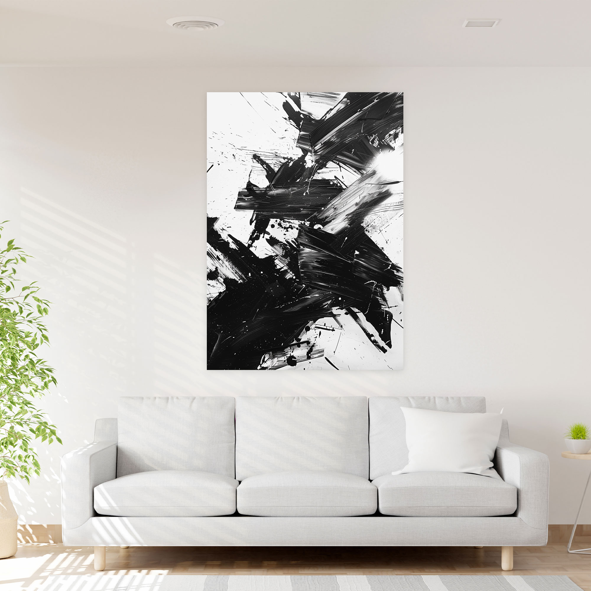 Action Painting Wall Decoration - Bold Expressive Brushstrokes - Action Painting, Wall Decoration, Home Decoration, Wall Art