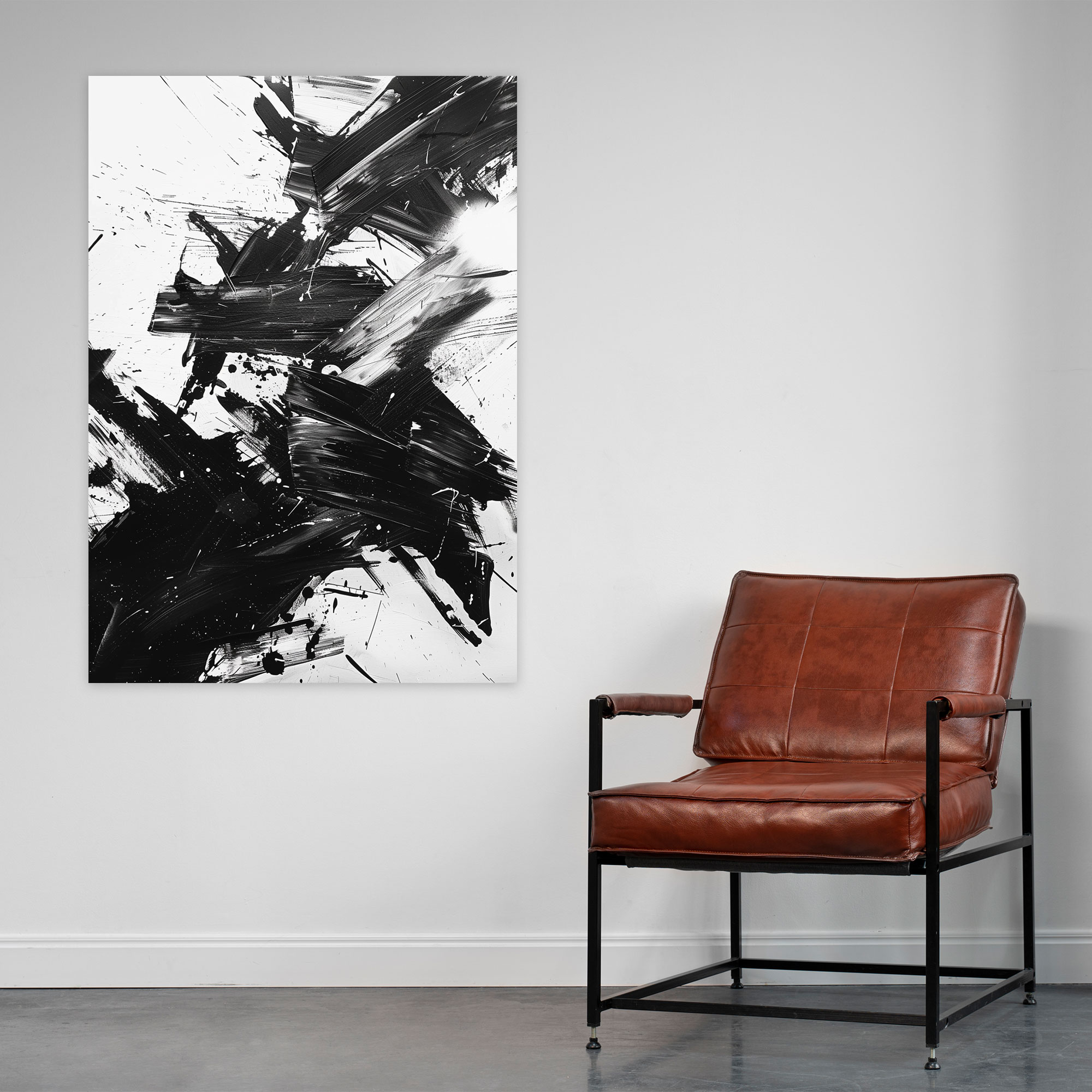 Action Painting Wall Decoration - Bold Expressive Brushstrokes - Action Painting, Wall Decoration, Home Decoration, Wall Art