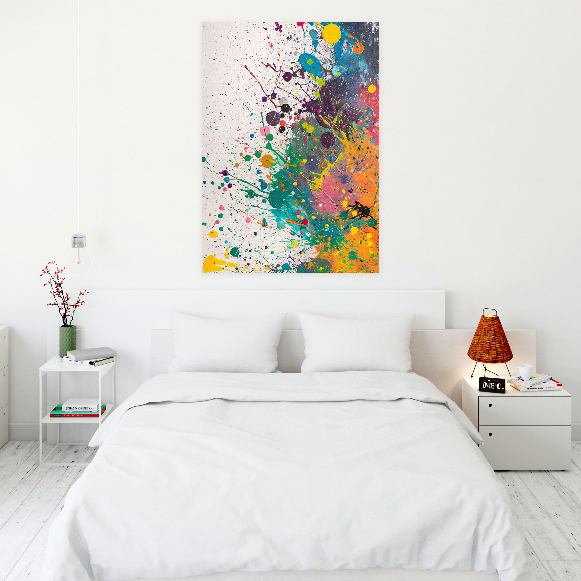 Action Painting Wall Art - Playful Splatters Of Paint - Action Painting, Canvas Wall Art, Home Decoration, Wall Decoration