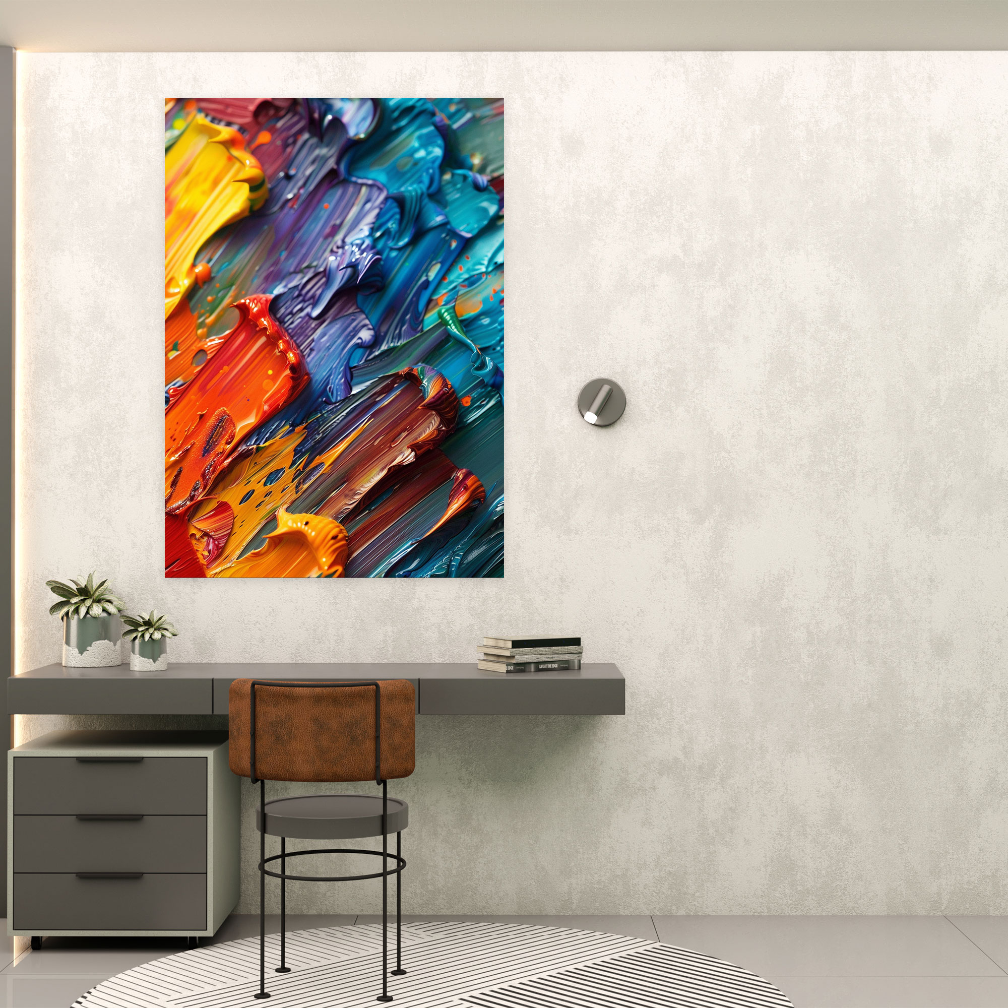 Action Painting Canvas Print - Layers Of Paint Texture - Action Painting, Canvas Print, Wall Art, Wall Decoration