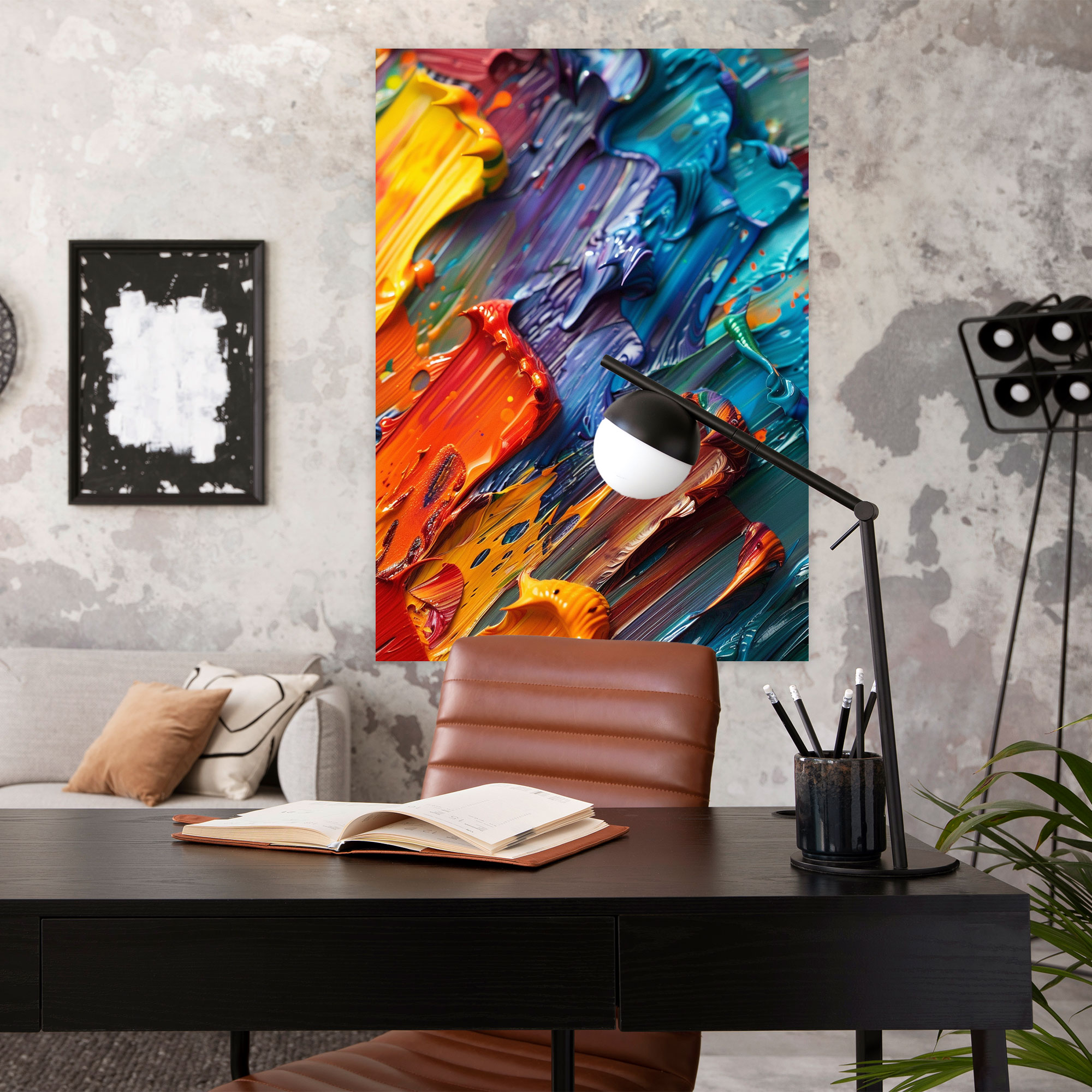 Action Painting Canvas Print - Layers Of Paint Texture - Action Painting, Canvas Print, Wall Art, Wall Decoration