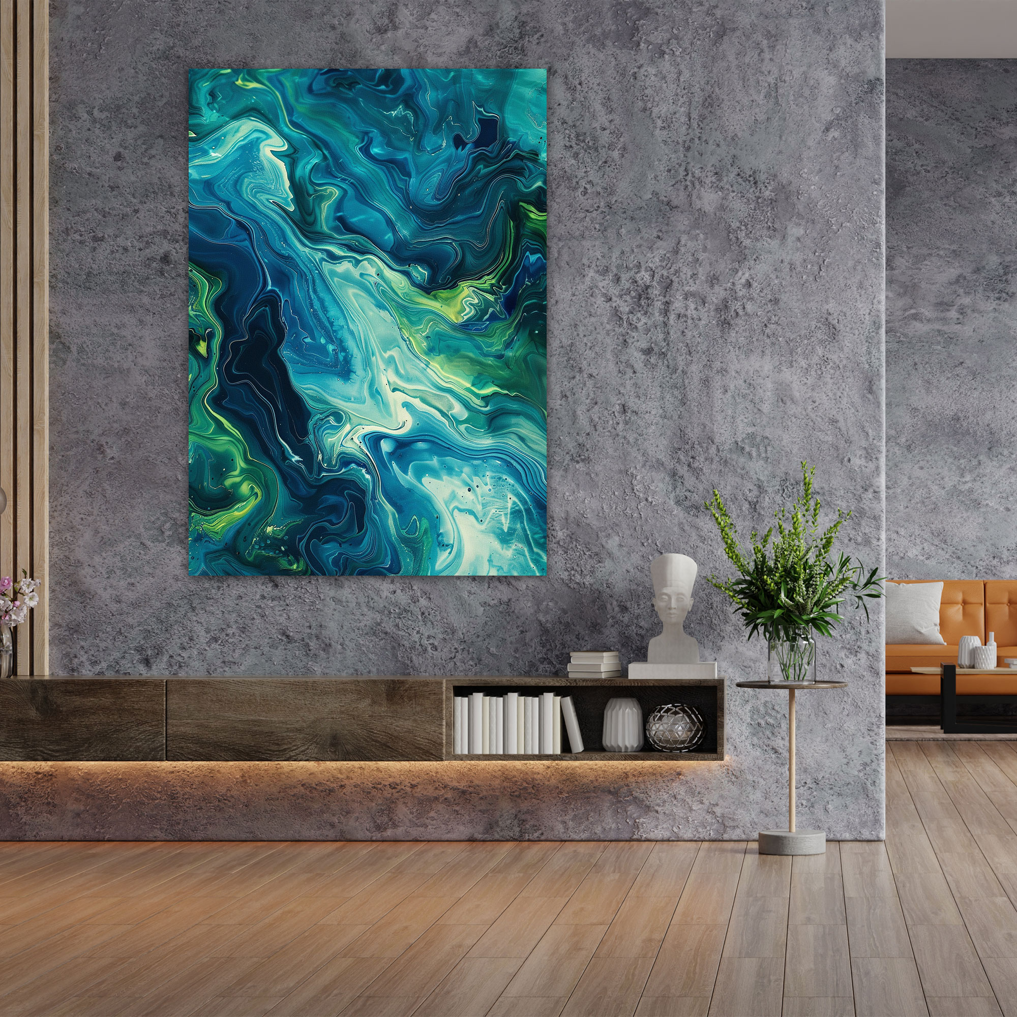 Action Painting Canvas Print - Fluid Dynamic Lines - Action Painting, Wall Art, Canvas Print, Canvas Wall Art