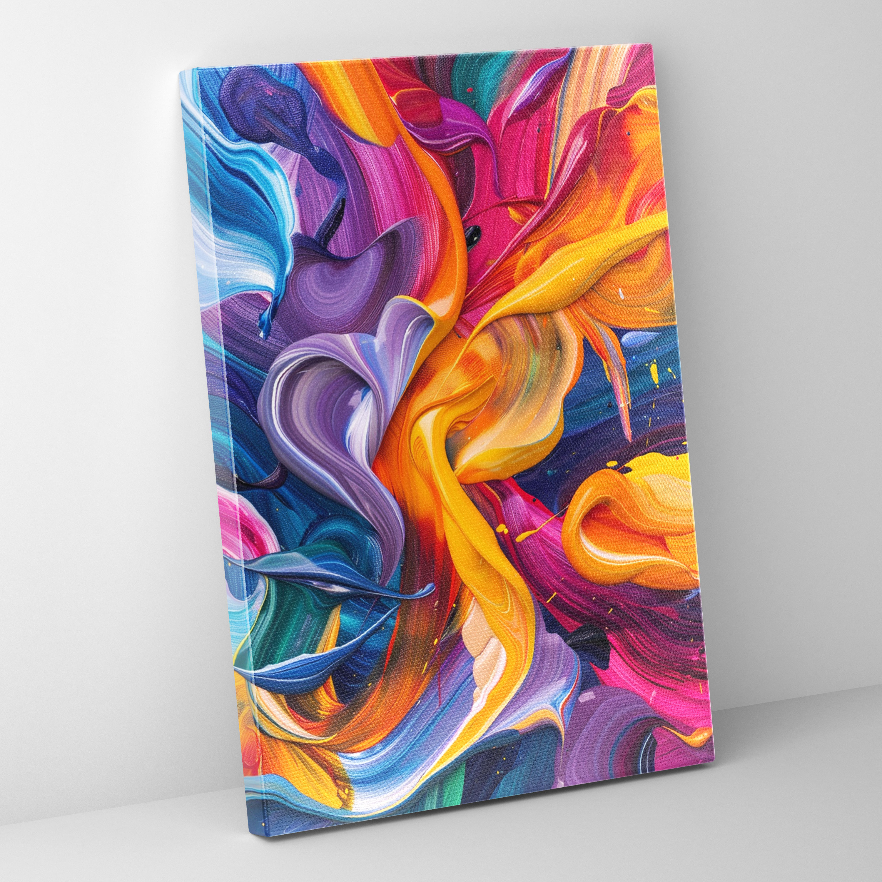 Abstract Action Painting Canvas Print - Action Painting, Home Decoration, Action Painting, Canvas Wall Art