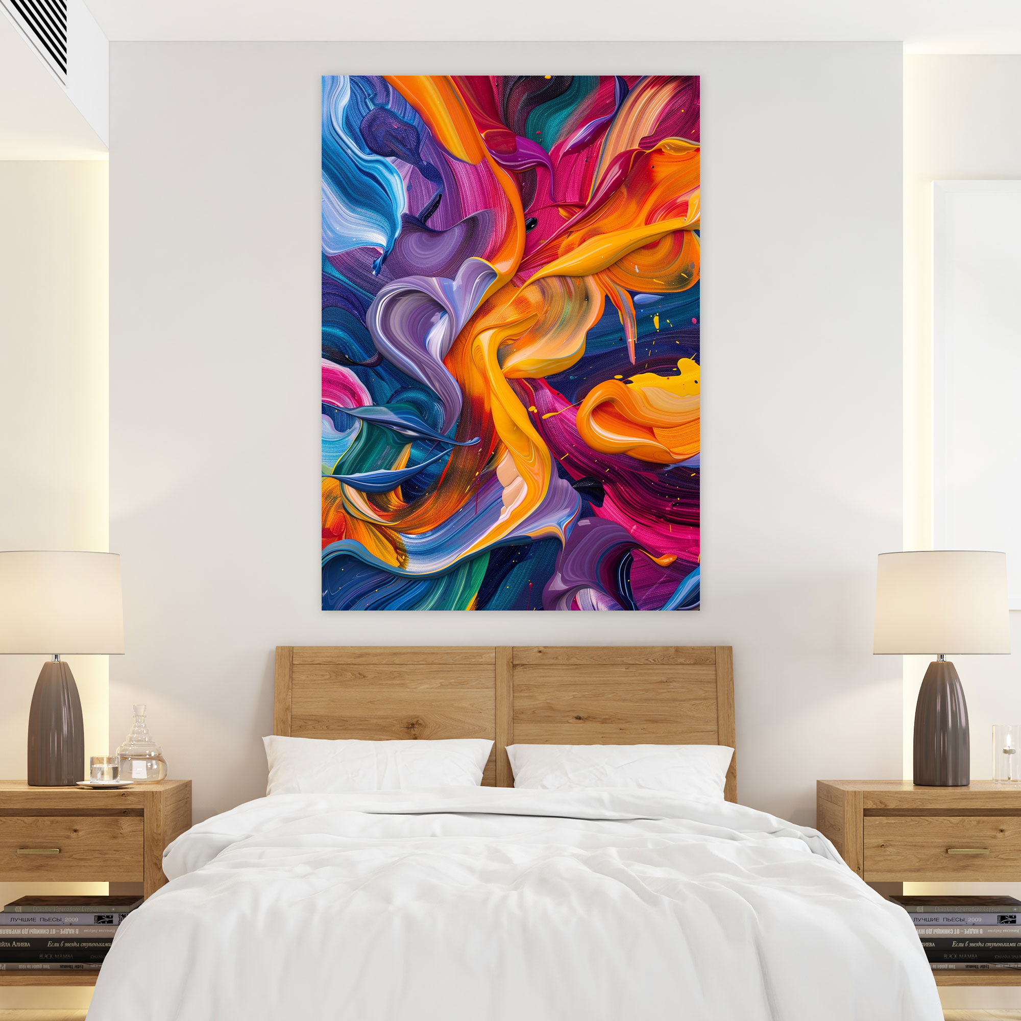 Abstract Action Painting Canvas Print - Action Painting, Home Decoration, Action Painting, Canvas Wall Art