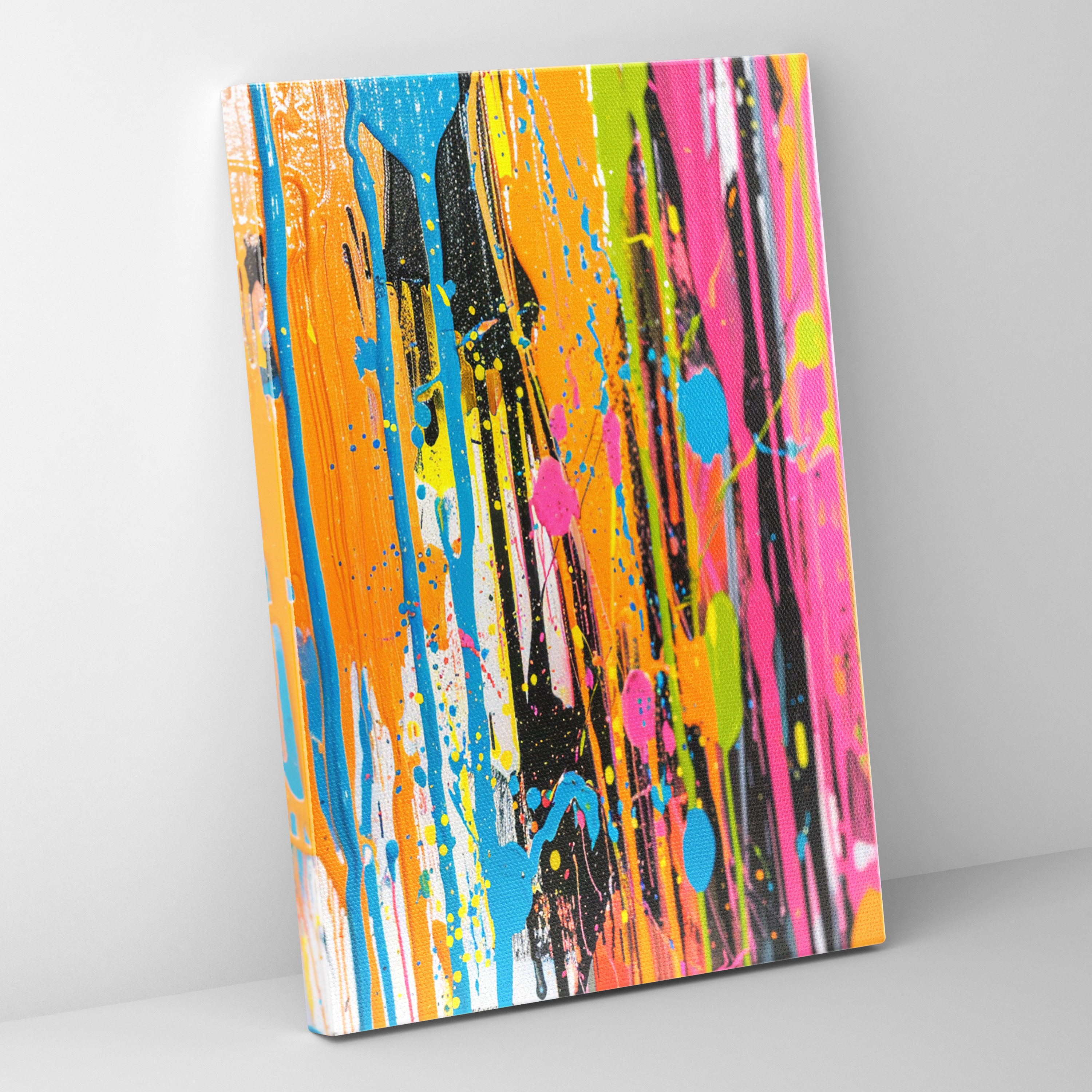 Modern Action Painting Wall Art - Action Painting, Canvas Wall Art, Canvas Print, Canvas