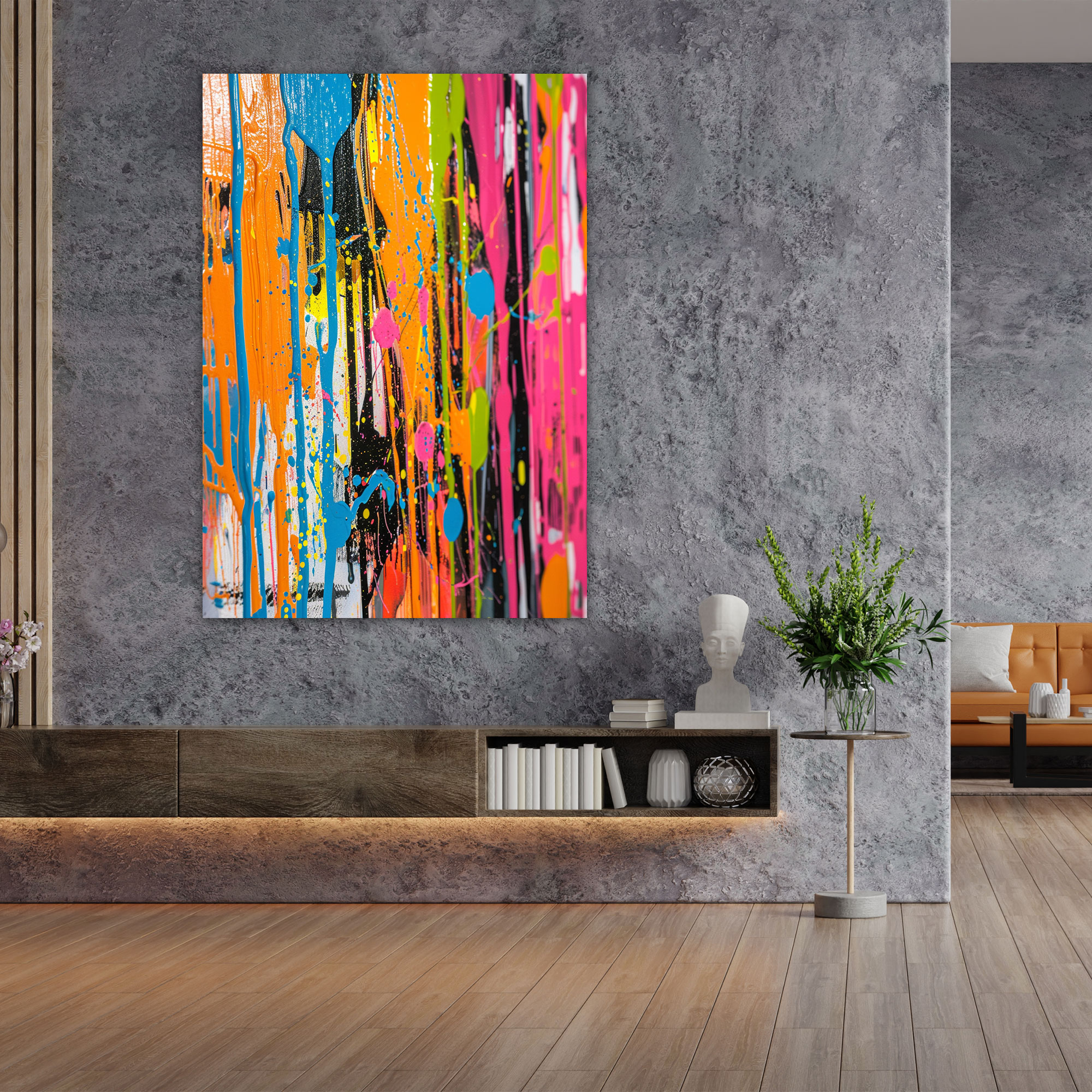 Modern Action Painting Wall Art - Action Painting, Canvas Wall Art, Canvas Print, Canvas