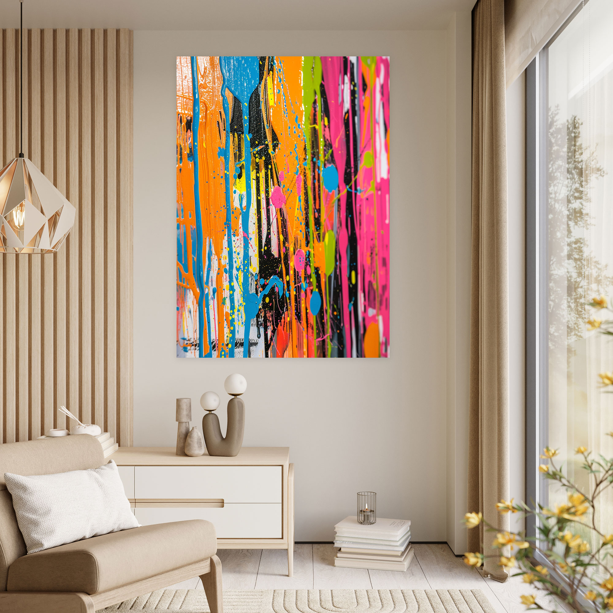 Modern Action Painting Wall Art - Action Painting, Canvas Wall Art, Canvas Print, Canvas