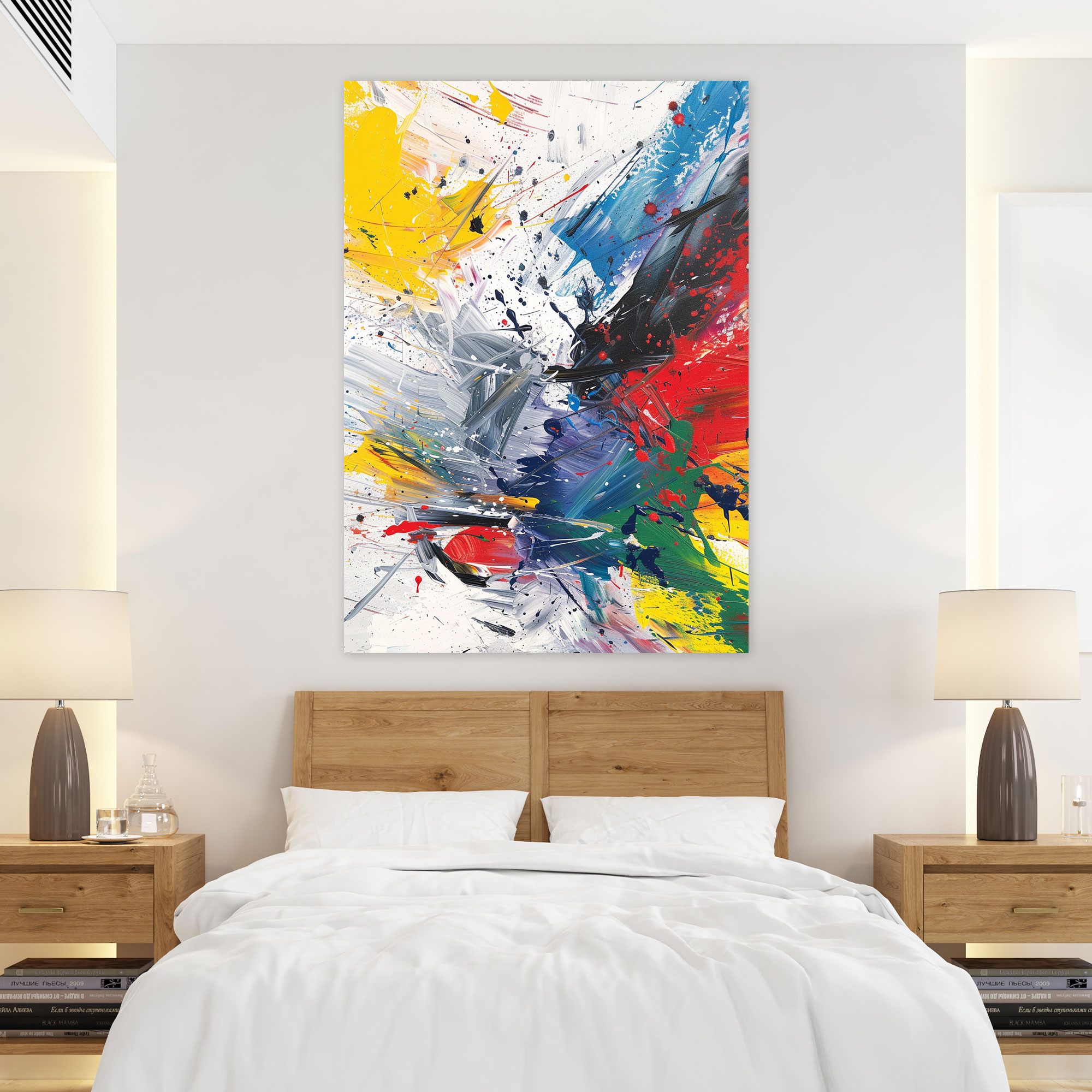 Expressive Action Painting Wall Art - Action Painting, Canvas, Wall Decoration, Action Painting