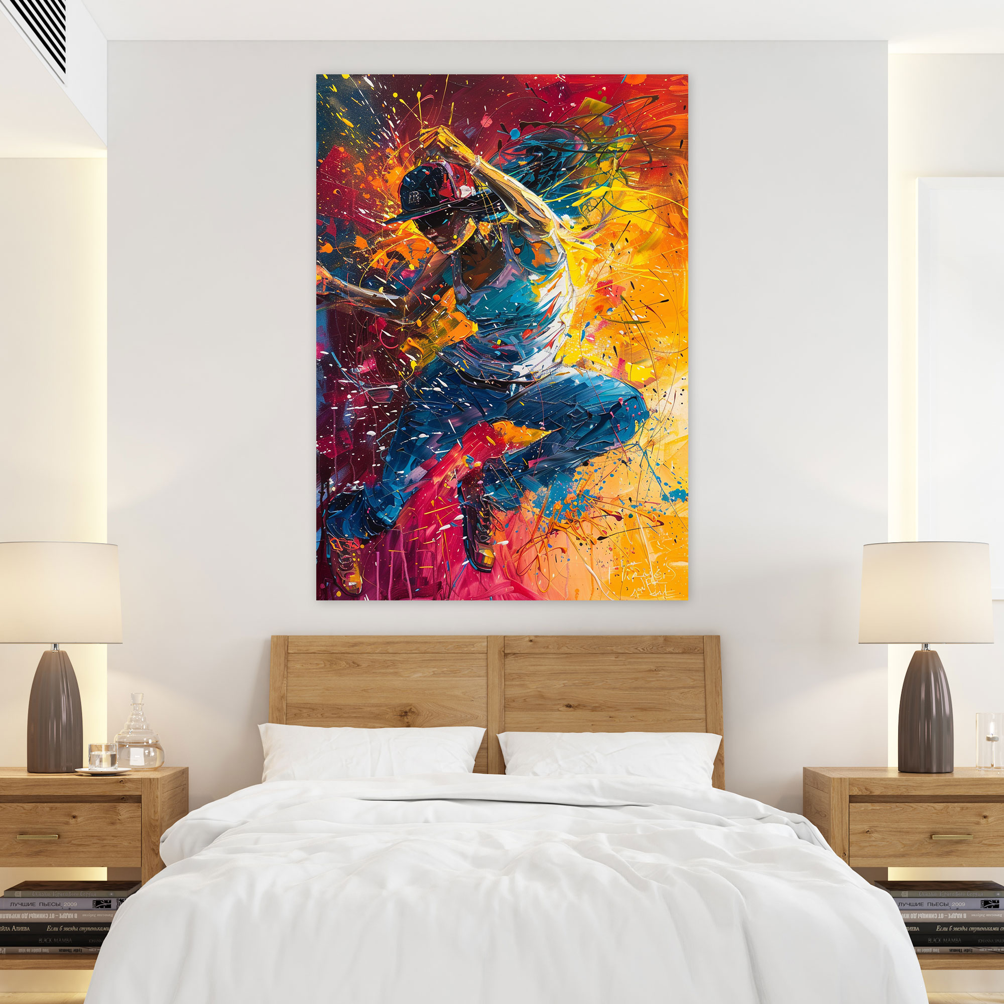 Dynamic Action Painting Canvas Print - Action Painting, Wall Decoration, Canvas, Canvas Print