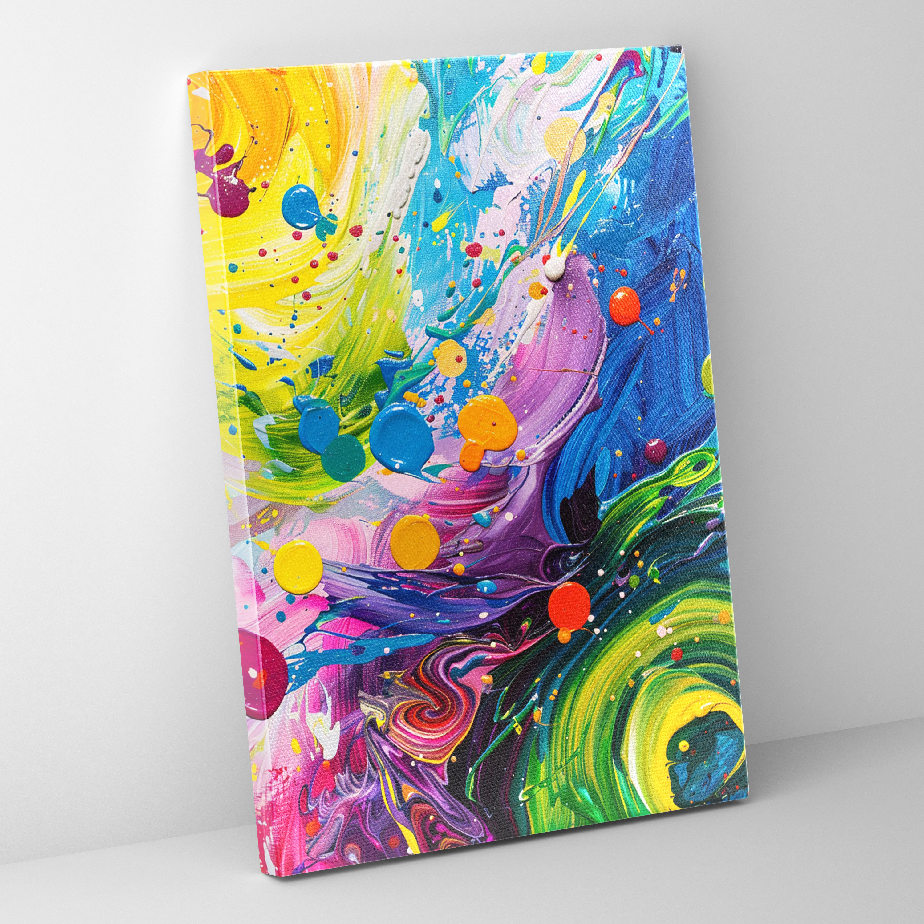 Lively Action Painting Wall Decoration - Action Painting, Canvas Print, Wall Art, Action Painting