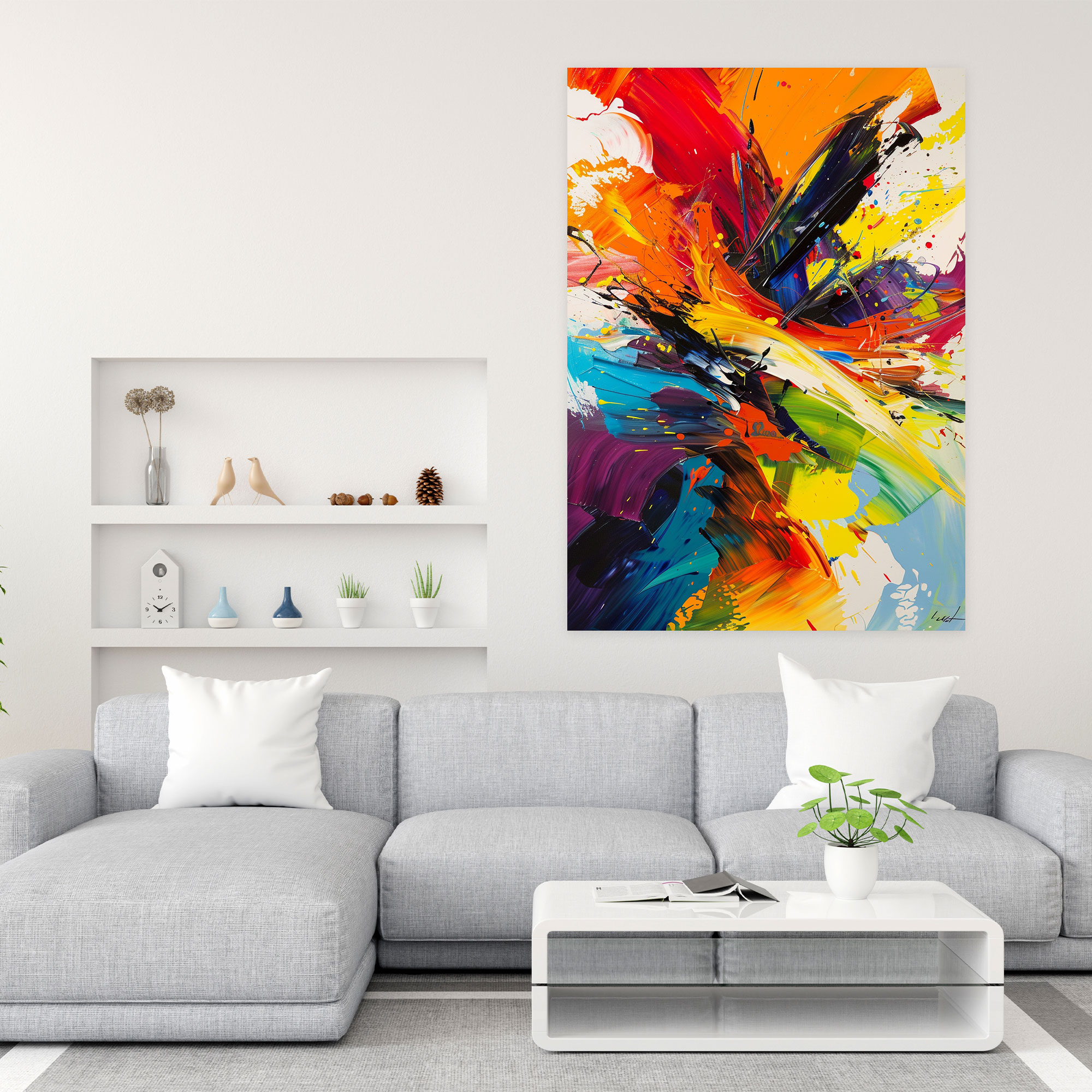 Action Painting Canvas Print - Action Painting, Action Painting, Abstract Art, Wall Art