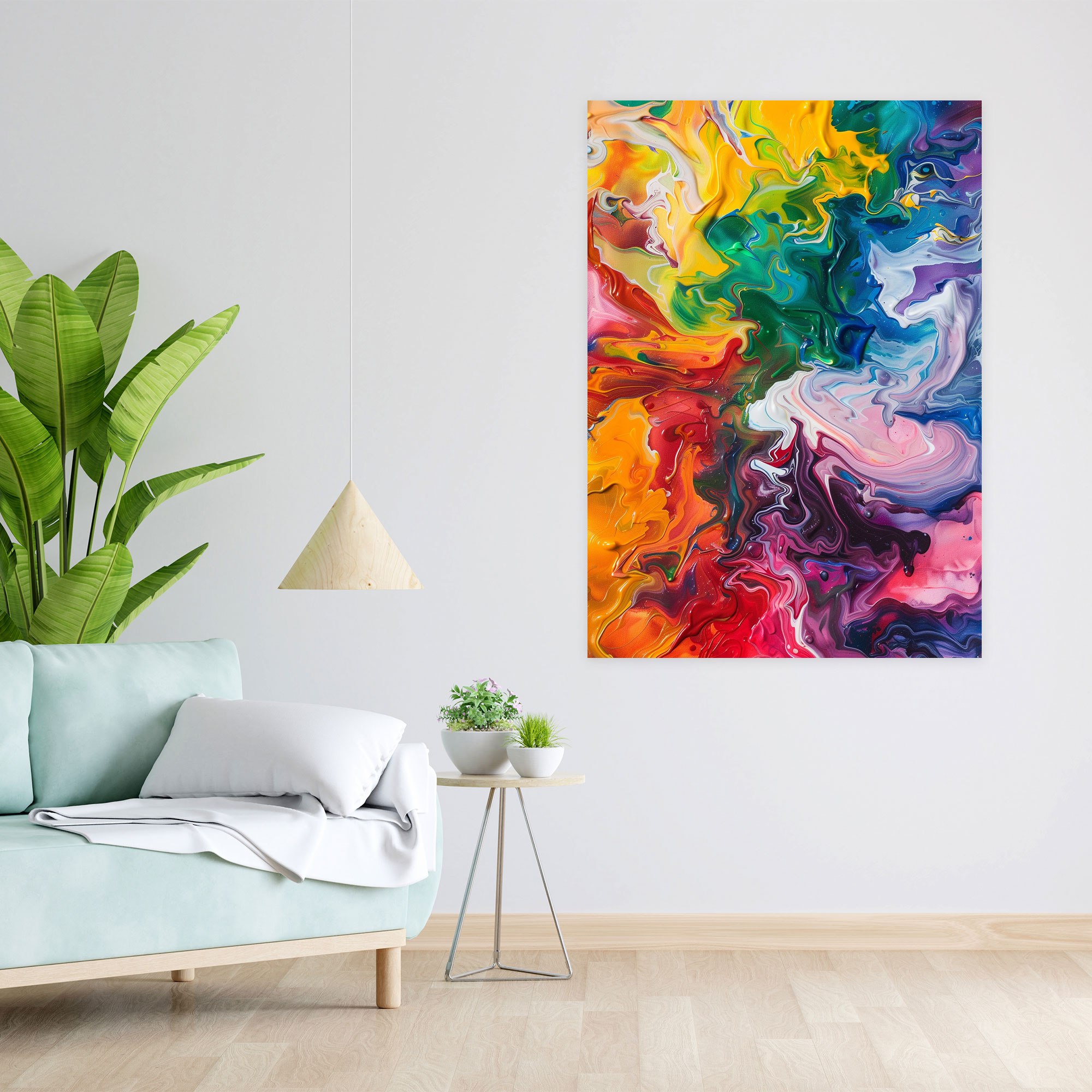 Action Painting Wall Art Decor - Action Painting, Home Decoration, Wall Art, Canvas Wall Art