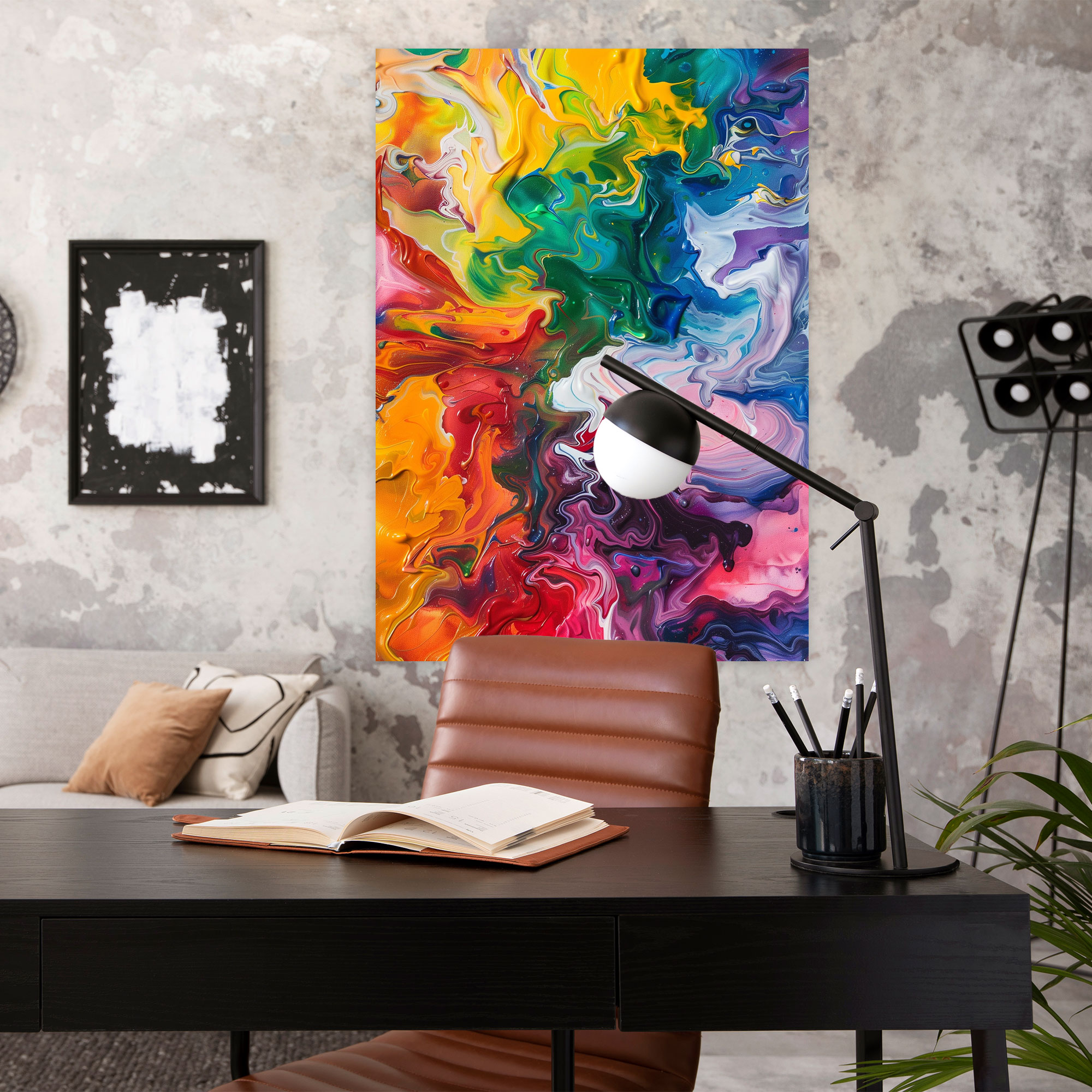 Action Painting Wall Art Decor - Action Painting, Home Decoration, Wall Art, Canvas Wall Art