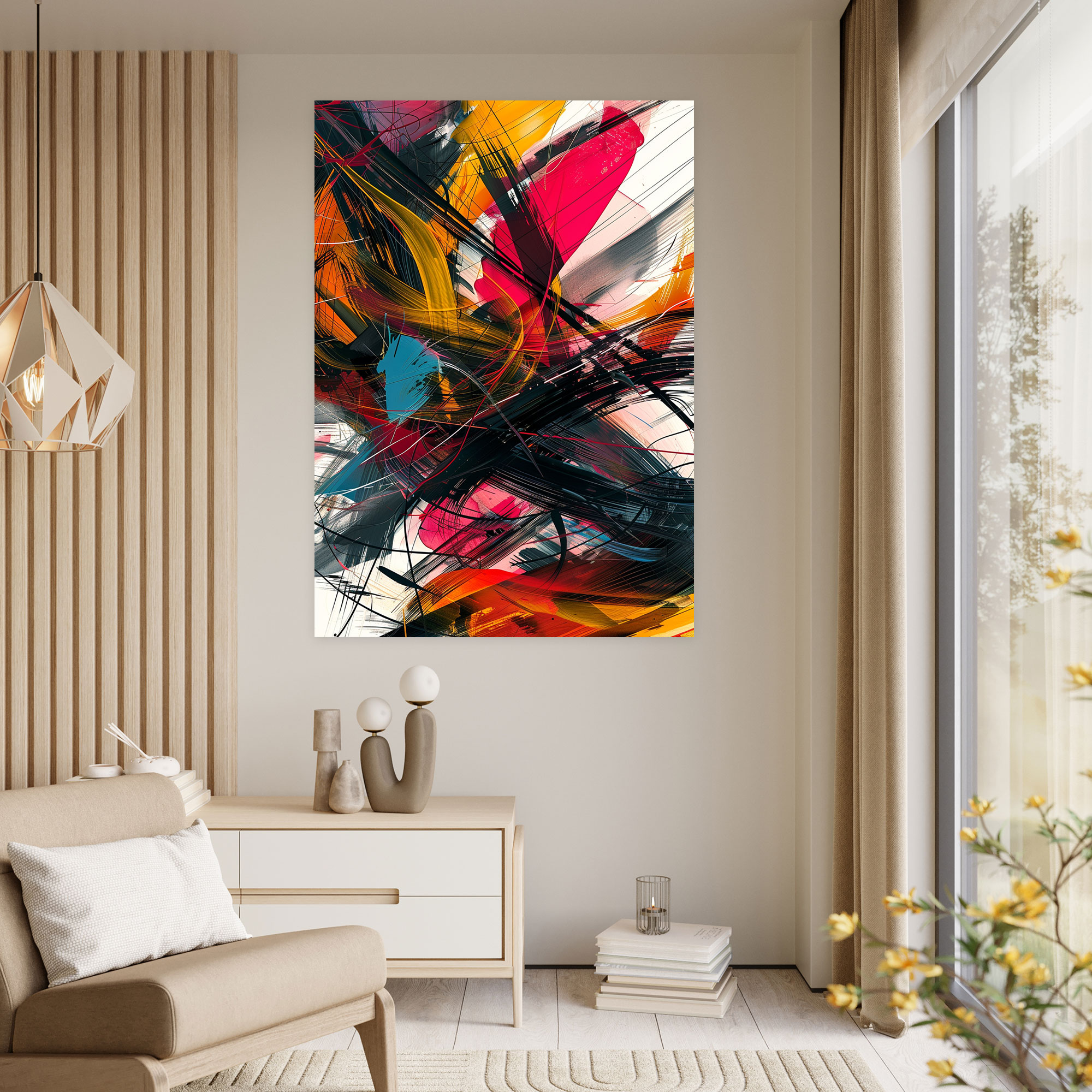 Action Painting Canvas Print For Home - Action Painting, Action Painting, Home Decoration, Canvas Print