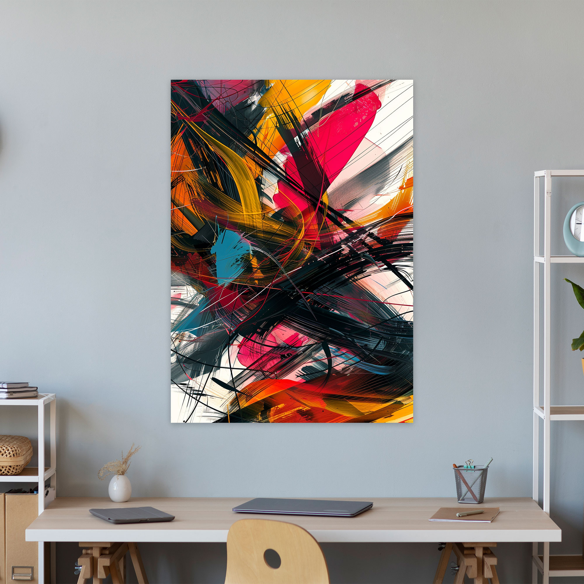 Action Painting Canvas Print For Home - Action Painting, Action Painting, Home Decoration, Canvas Print