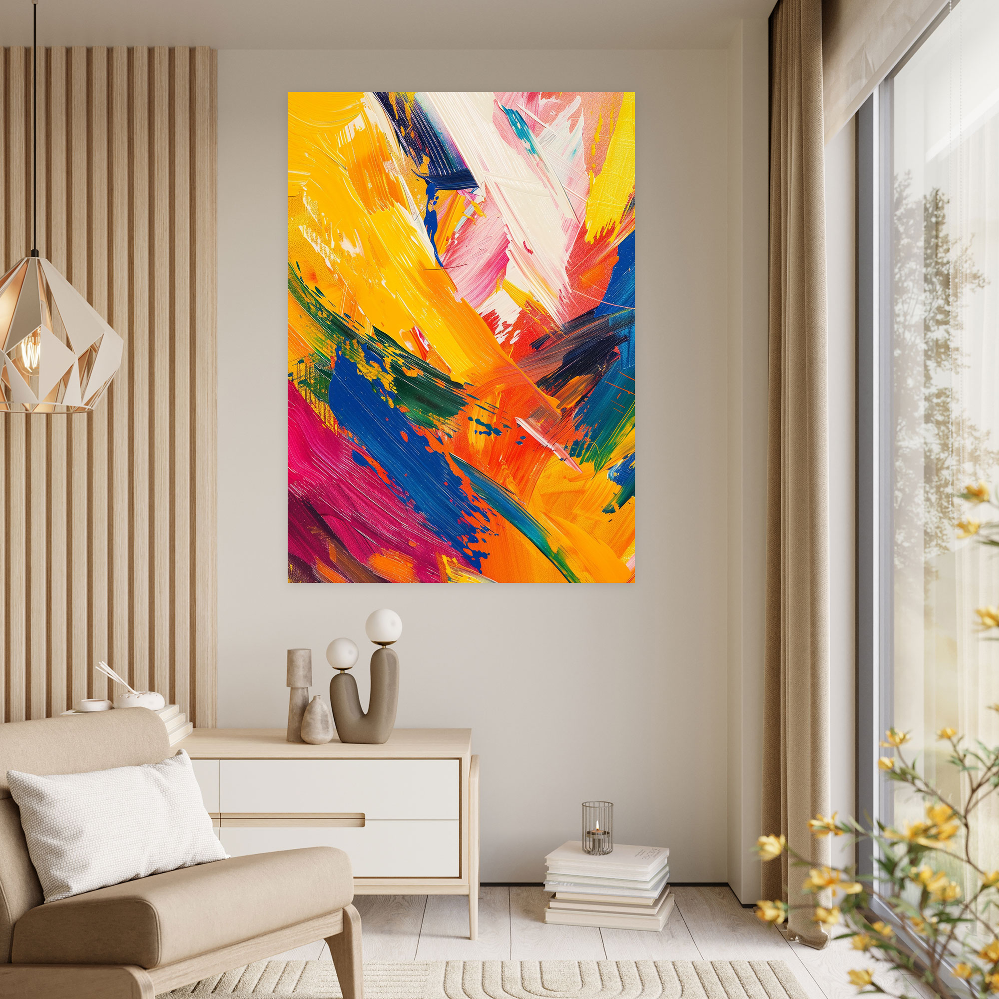 Action Painting Modern Wall Art - Action Painting, Wall Art, Canvas, Wall Decoration