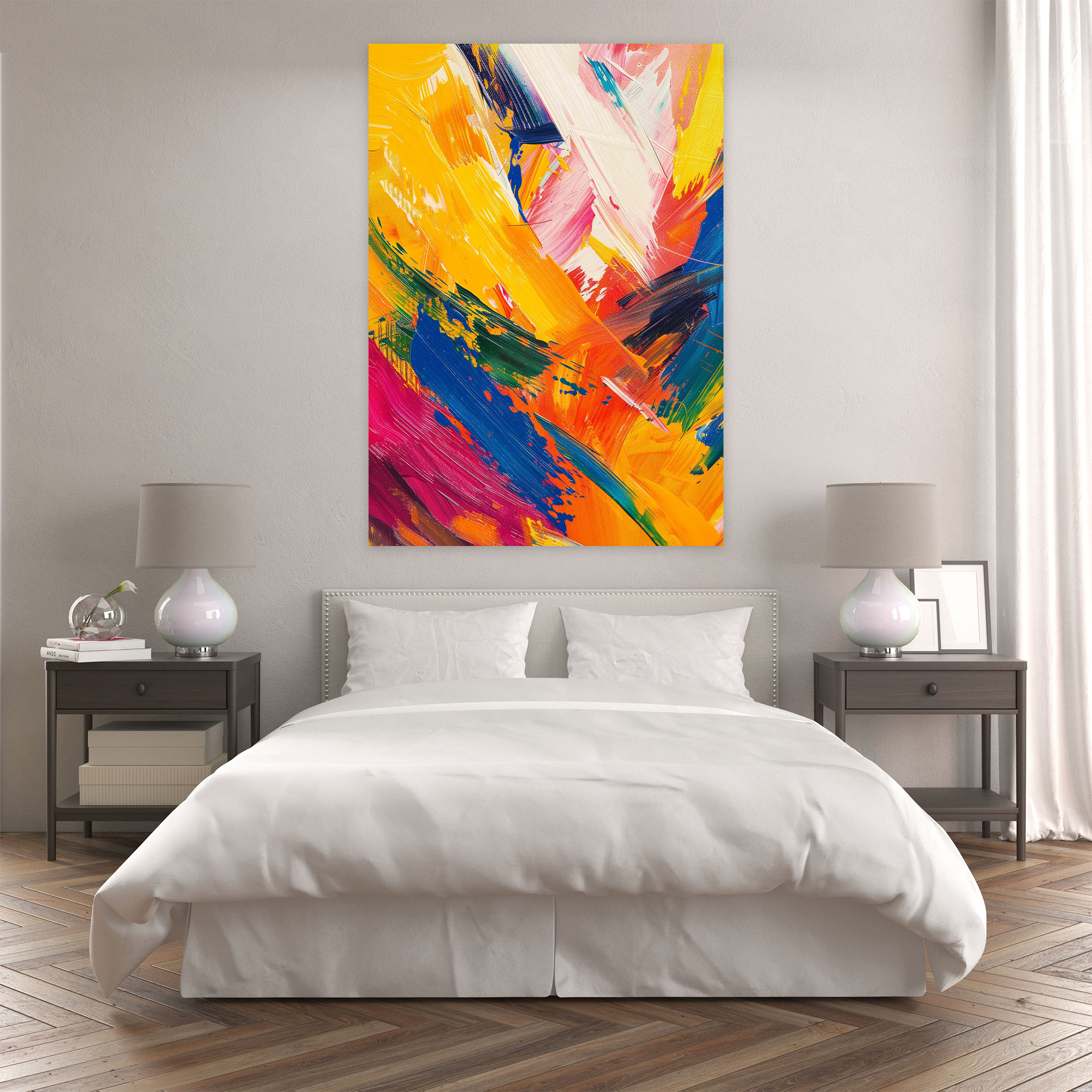 Action Painting Modern Wall Art - Action Painting, Wall Art, Canvas, Wall Decoration