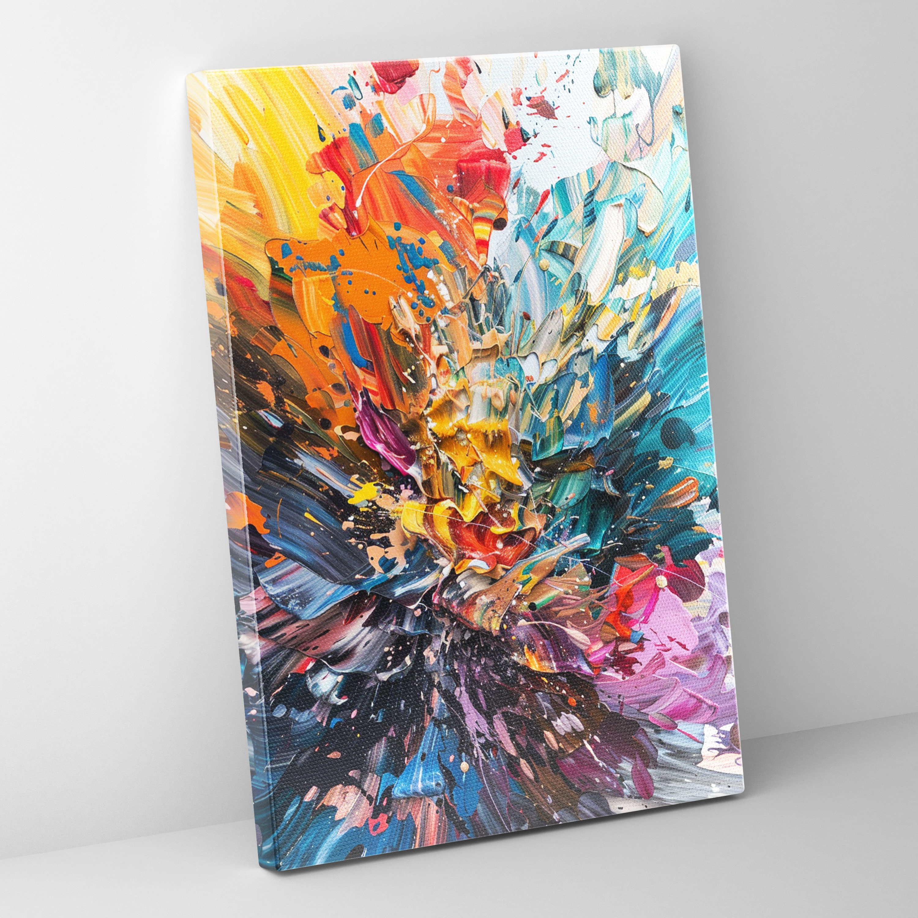 Action Painting Canvas Print Wall Decoration - Action Painting, Home Decoration, Action Painting, Canvas Print