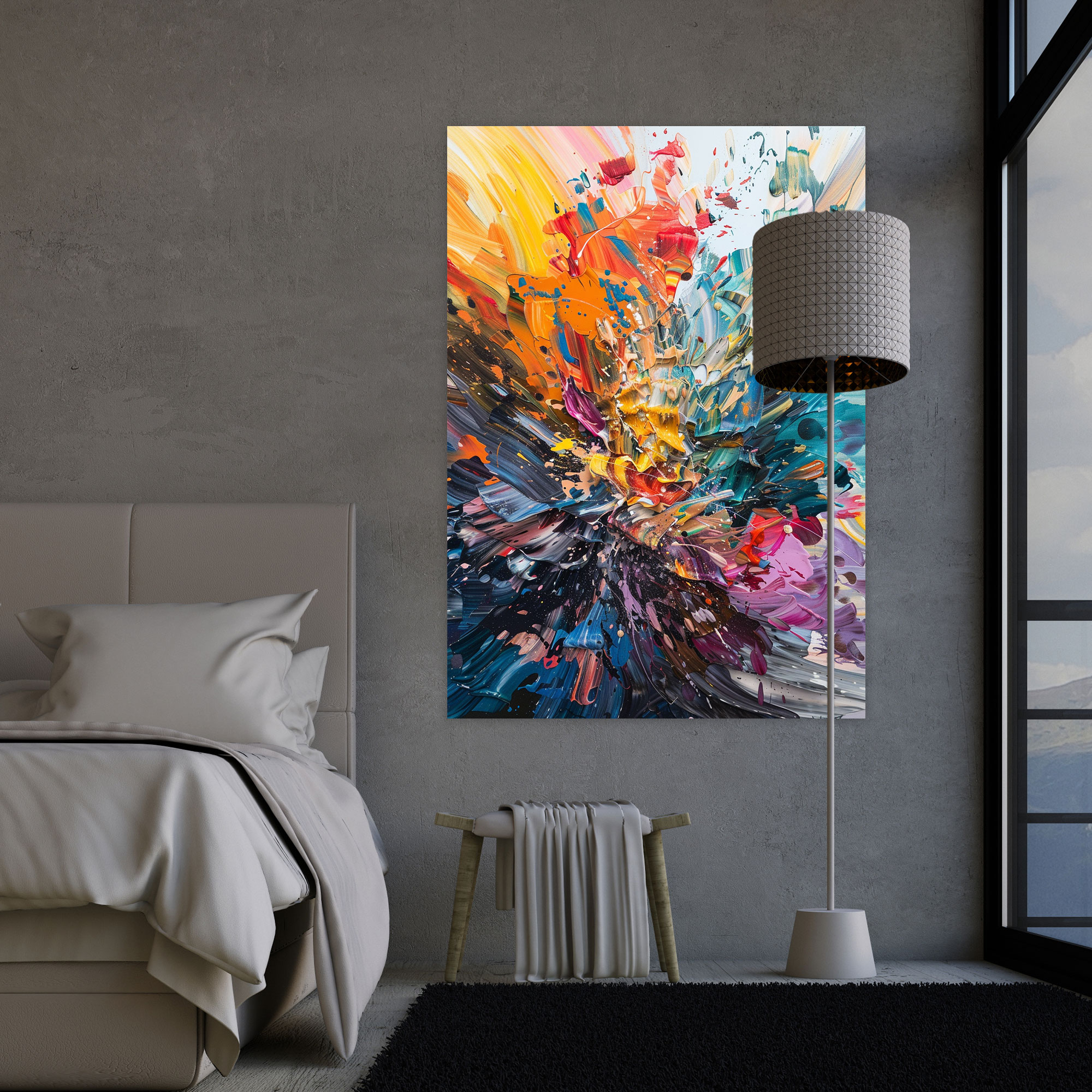 Action Painting Canvas Print Wall Decoration - Action Painting, Home Decoration, Action Painting, Canvas Print