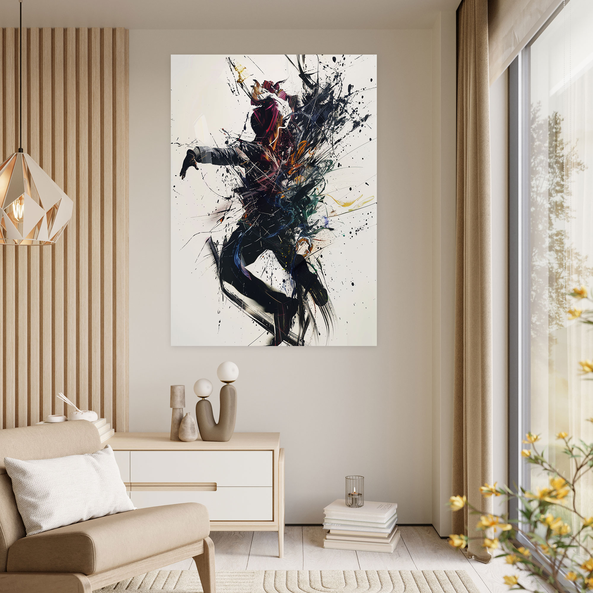 Action Painting Canvas Wall Art Decor - Action Painting, Wall Decoration, Wall Art, Canvas