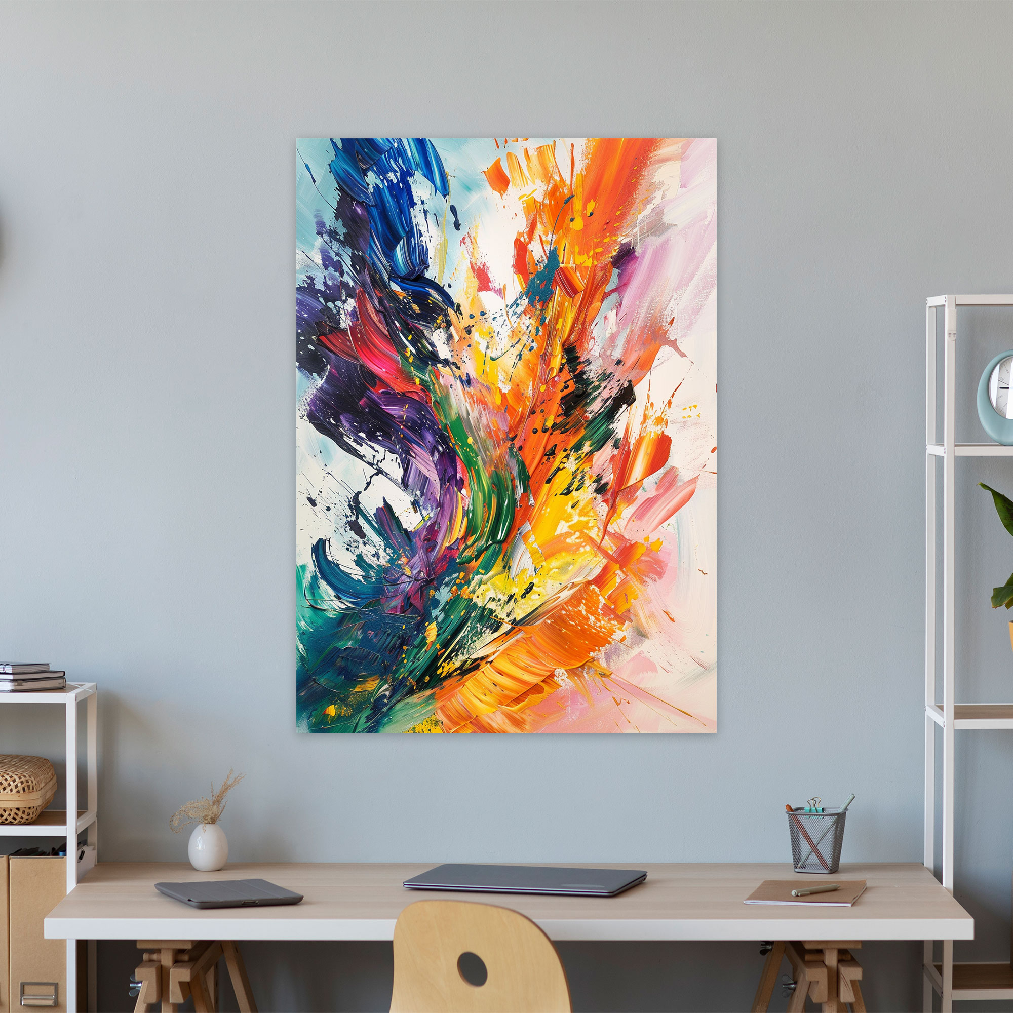 Action Painting Canvas Print - Action Painting, Canvas Print, Canvas Wall Art, Home Decoration