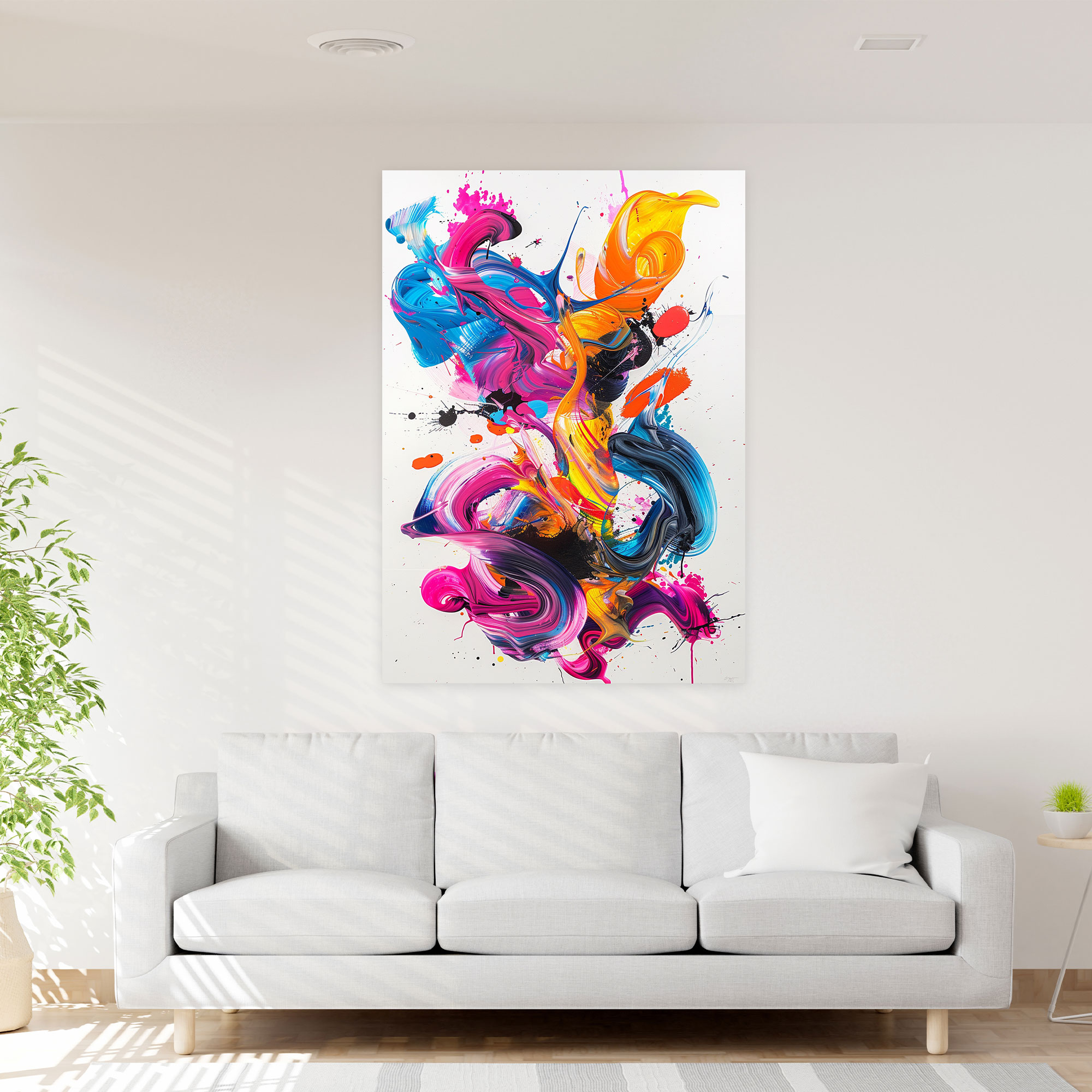 Action Painting Canvas Print - Action Painting, Action Painting, Wall Art, Canvas Print