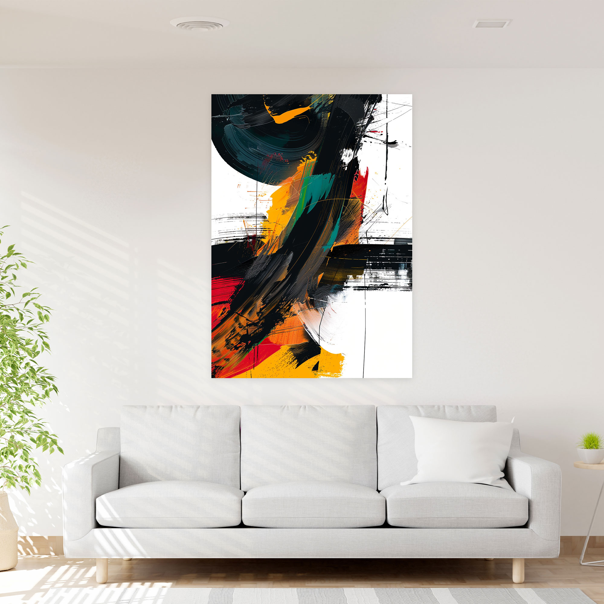 Action Painting Wall Decoration - Action Painting, Wall Art, Canvas Print, Canvas