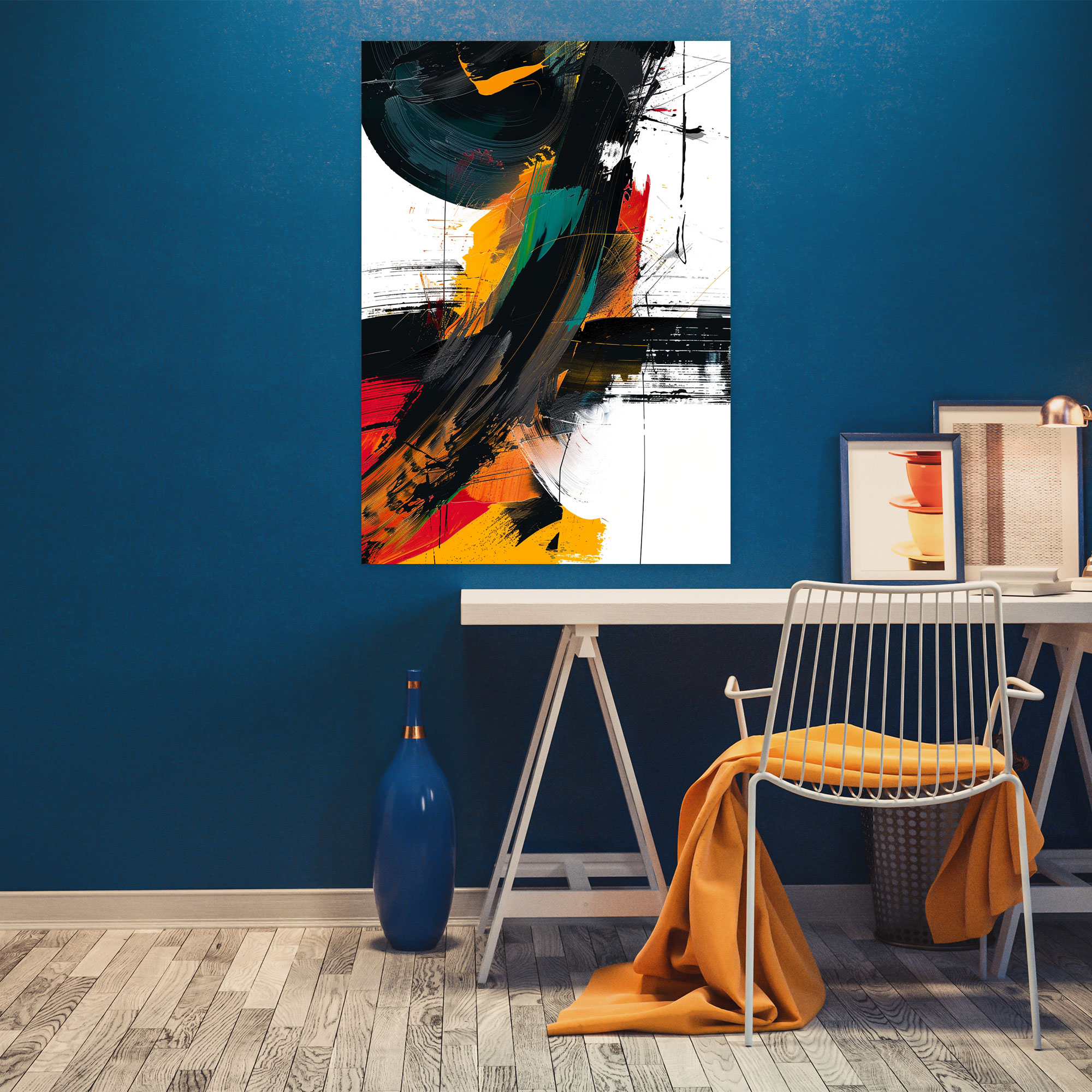 Action Painting Wall Decoration - Action Painting, Wall Art, Canvas Print, Canvas