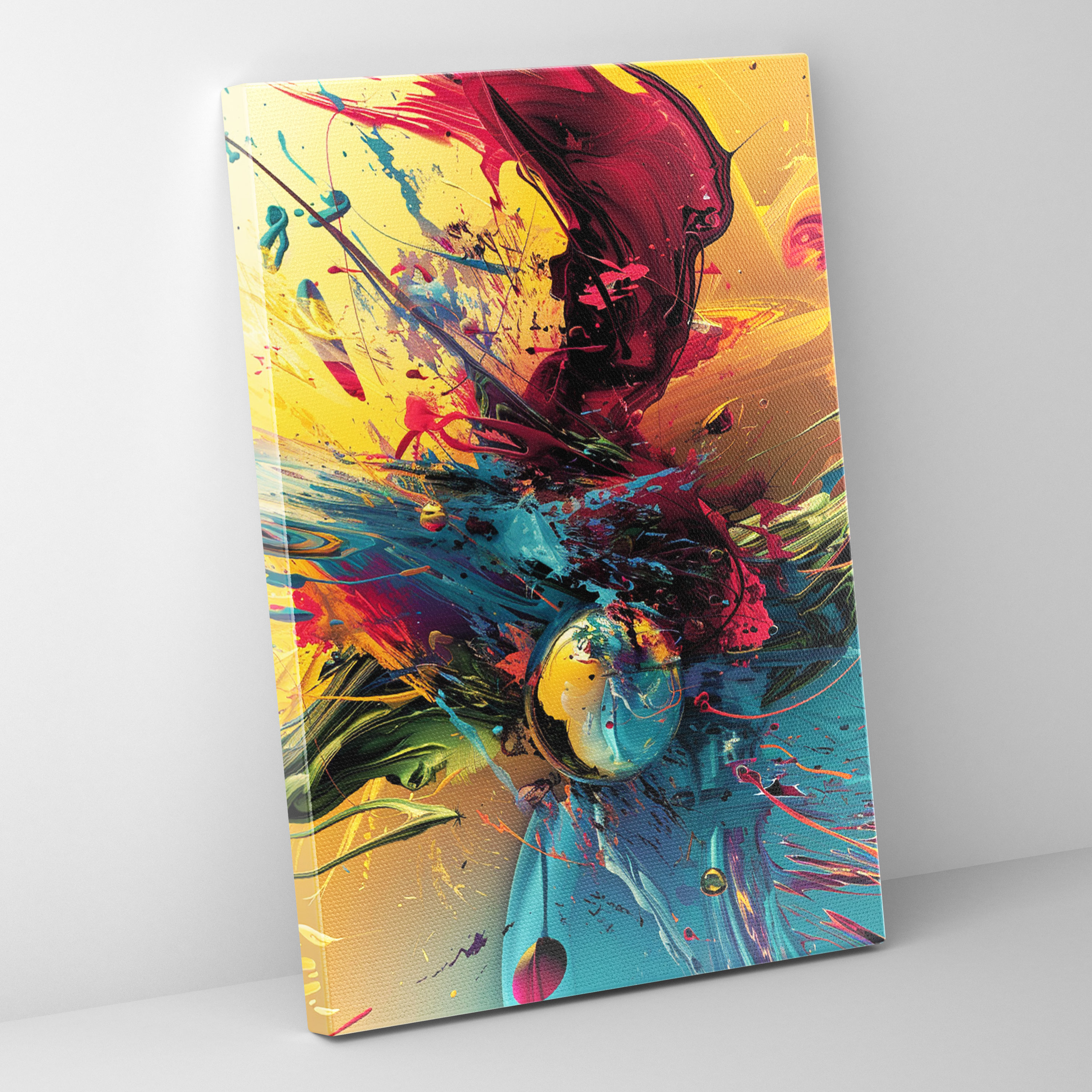 Action Painting Canvas Print - Action Painting, Canvas Print, Wall Decoration, Wall Art