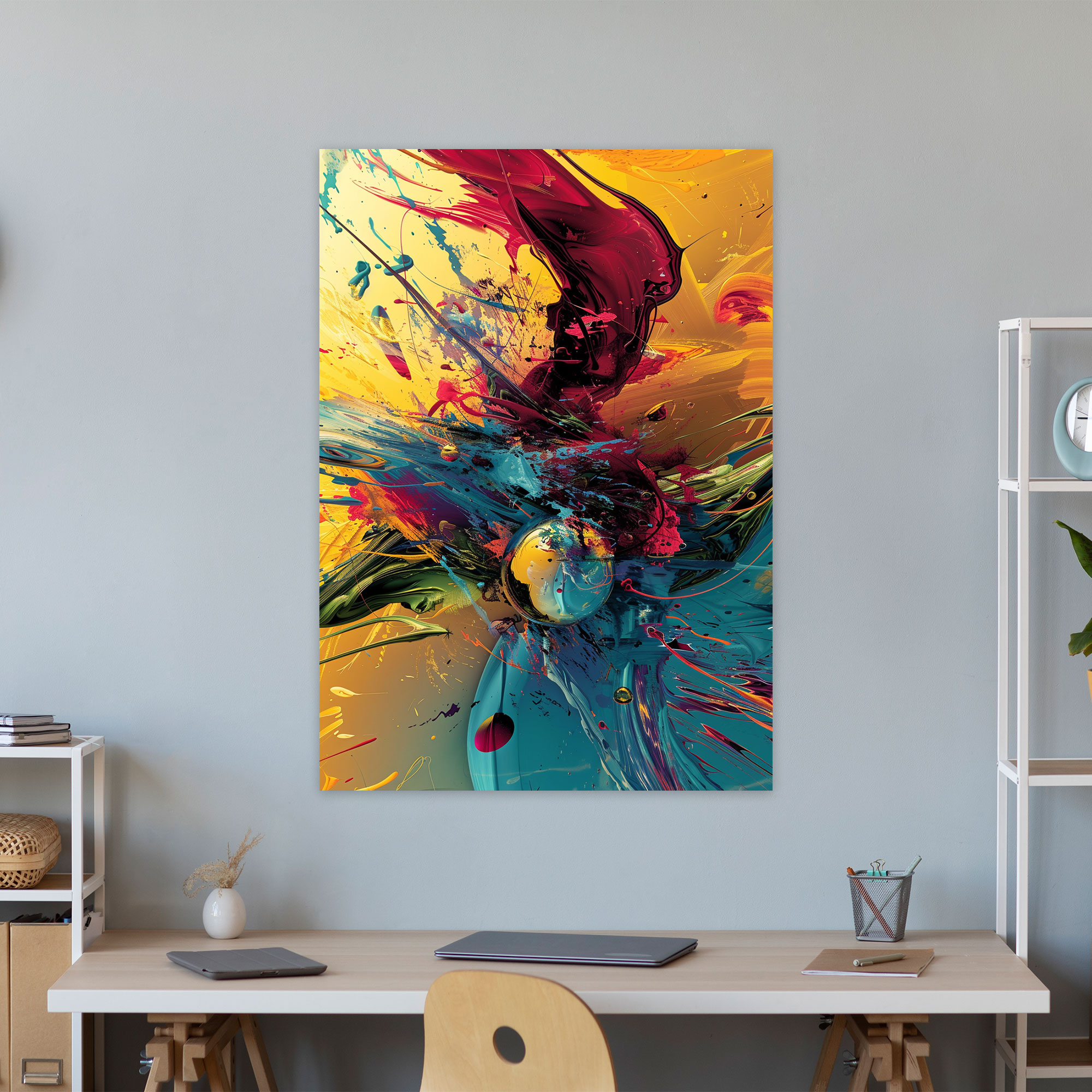 Action Painting Canvas Print - Action Painting, Canvas Print, Wall Decoration, Wall Art