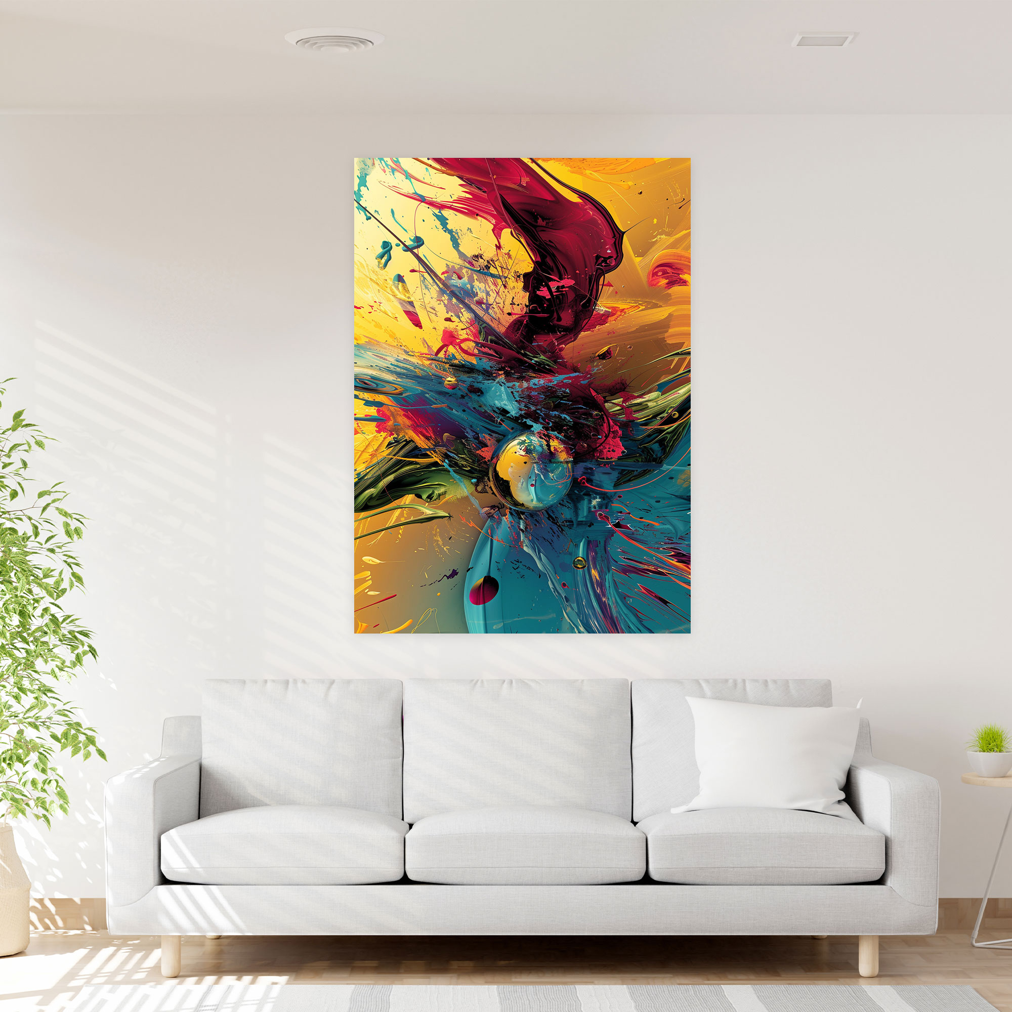 Action Painting Canvas Print - Action Painting, Canvas Print, Wall Decoration, Wall Art
