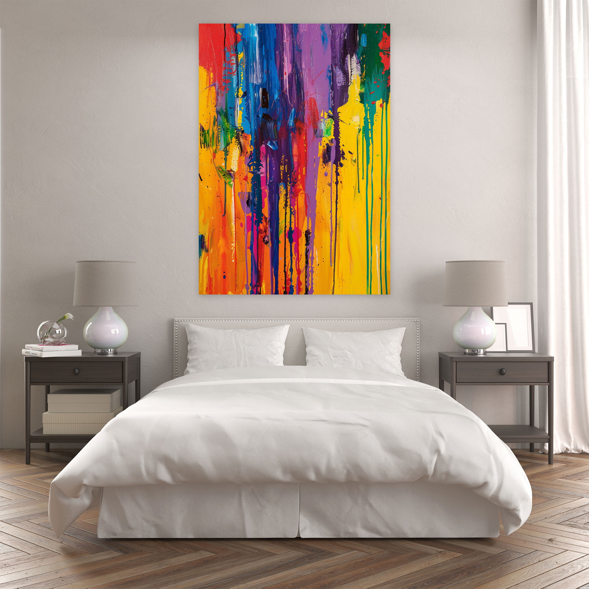 Action Painting Canvas Print - Action Painting, Action Painting, Canvas, Wall Art