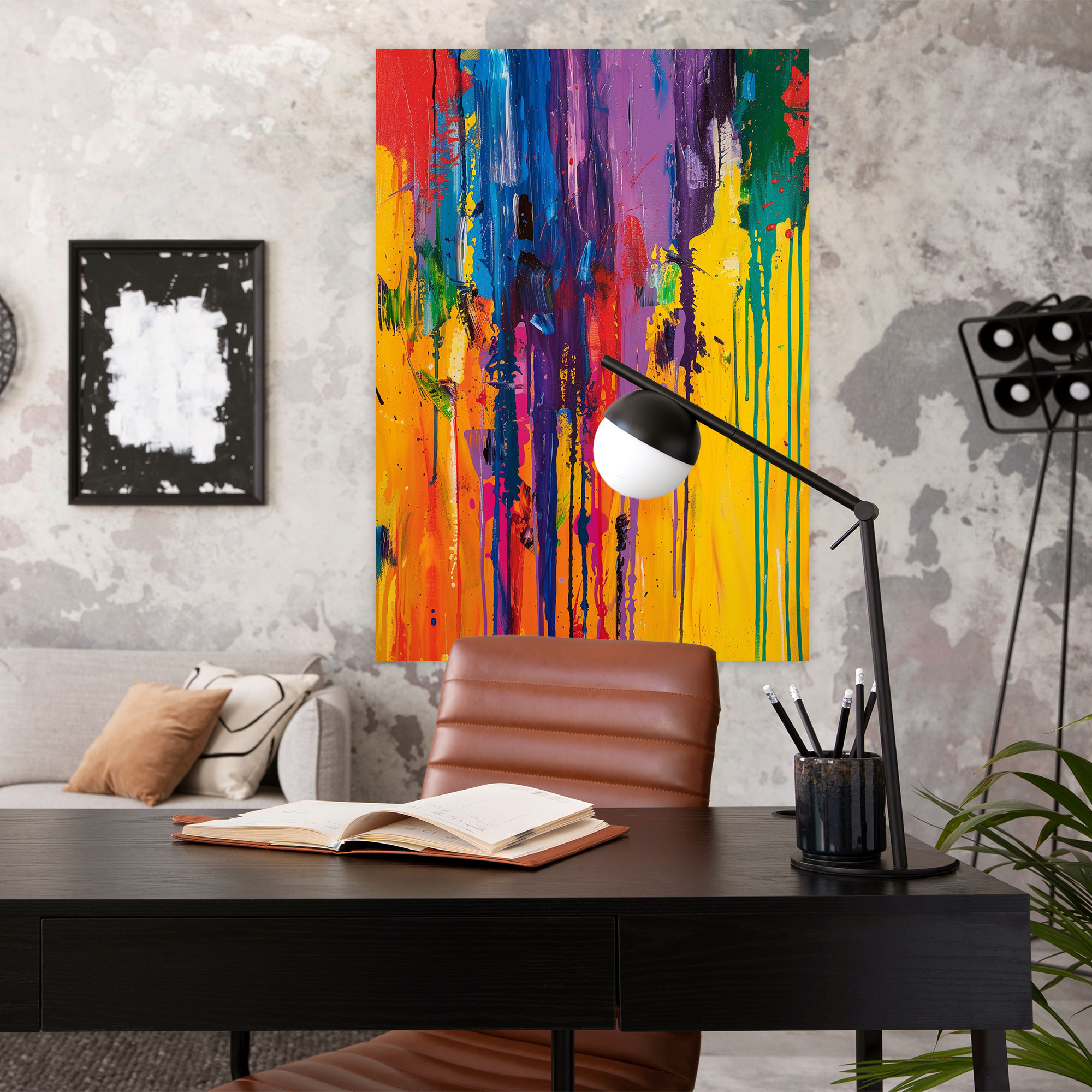 Action Painting Canvas Print - Action Painting, Action Painting, Canvas, Wall Art