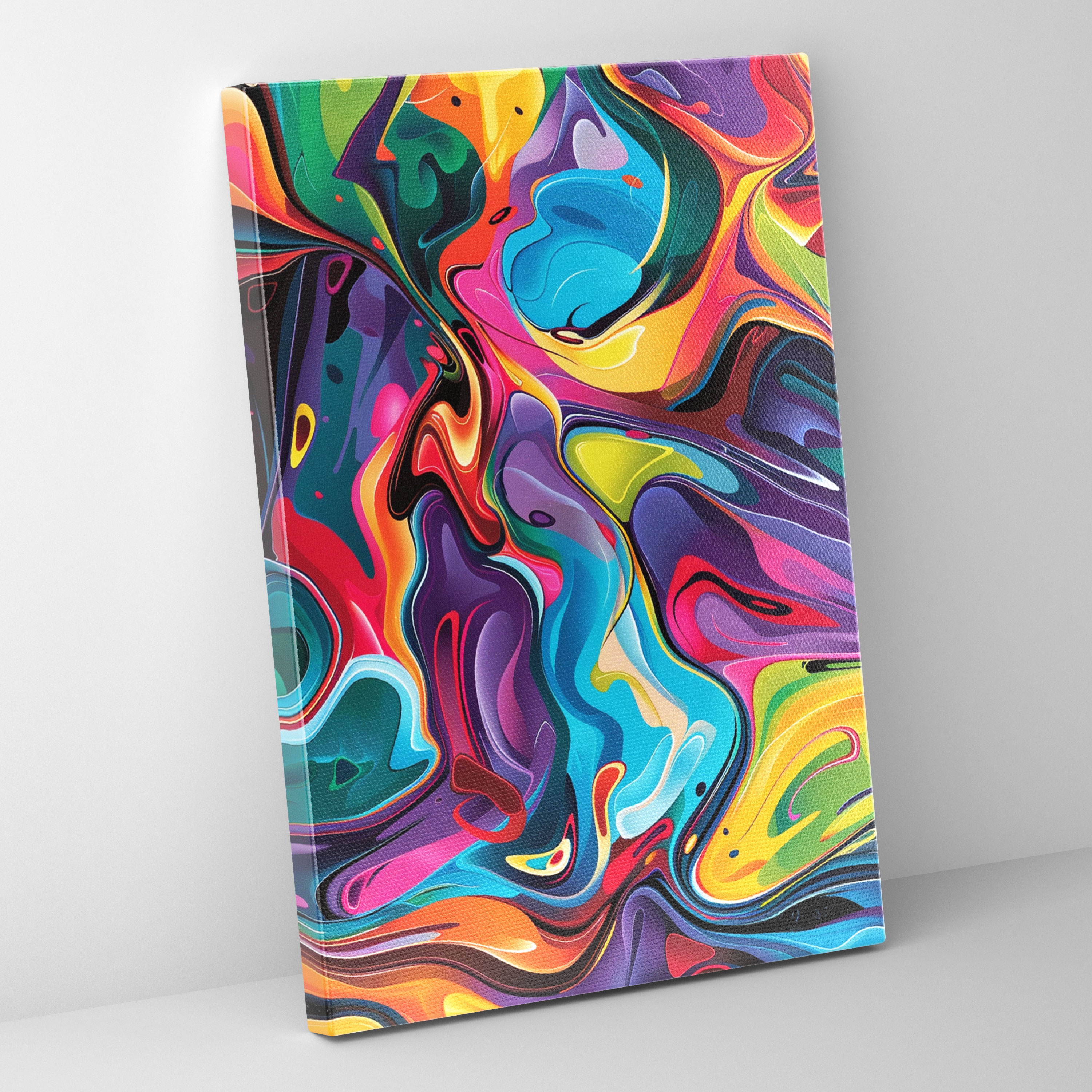 Action Painting Canvas Print - Colorful Abstract Shapes - Action Painting, Canvas Print, Action Painting, Wall Art