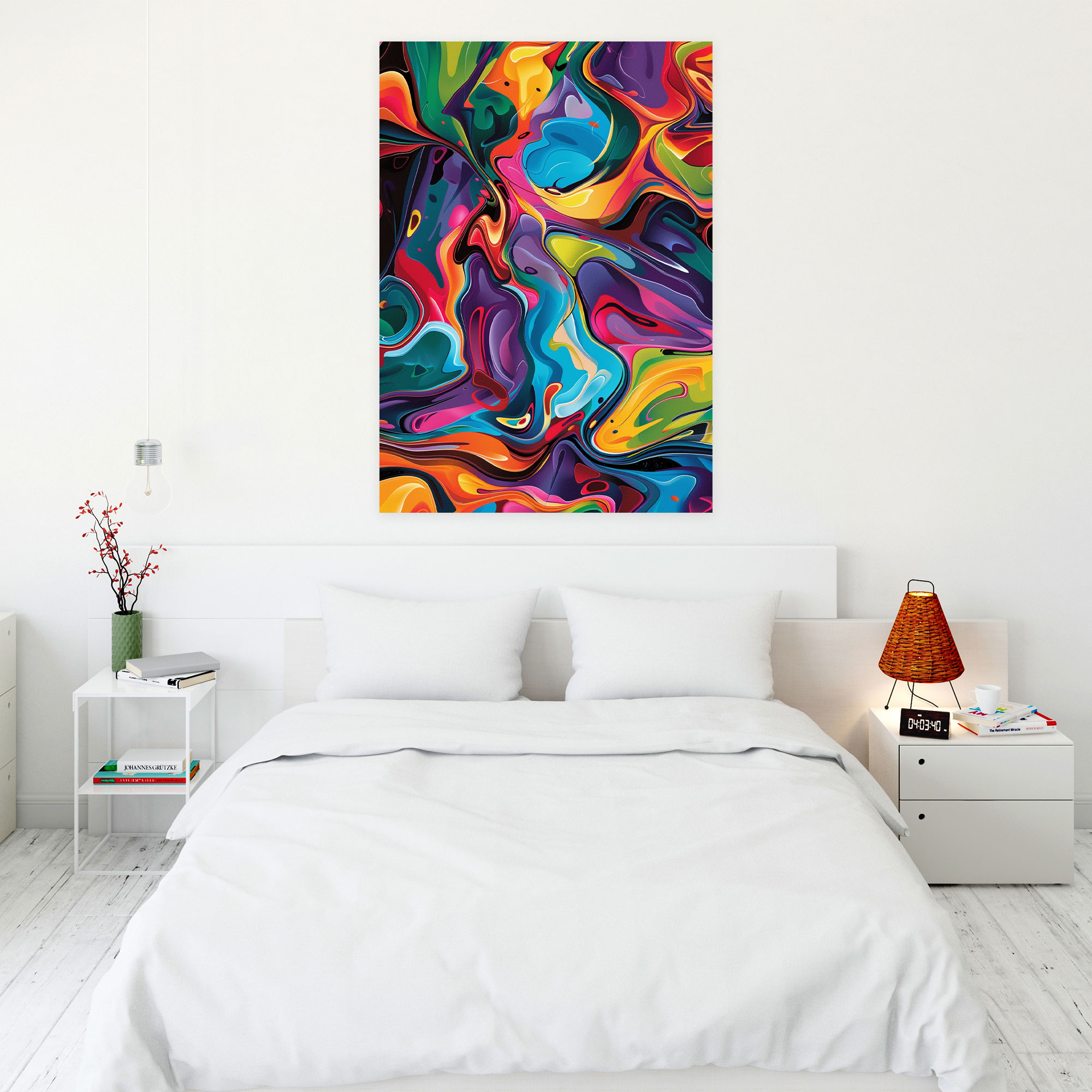 Action Painting Canvas Print - Colorful Abstract Shapes - Action Painting, Canvas Print, Action Painting, Wall Art