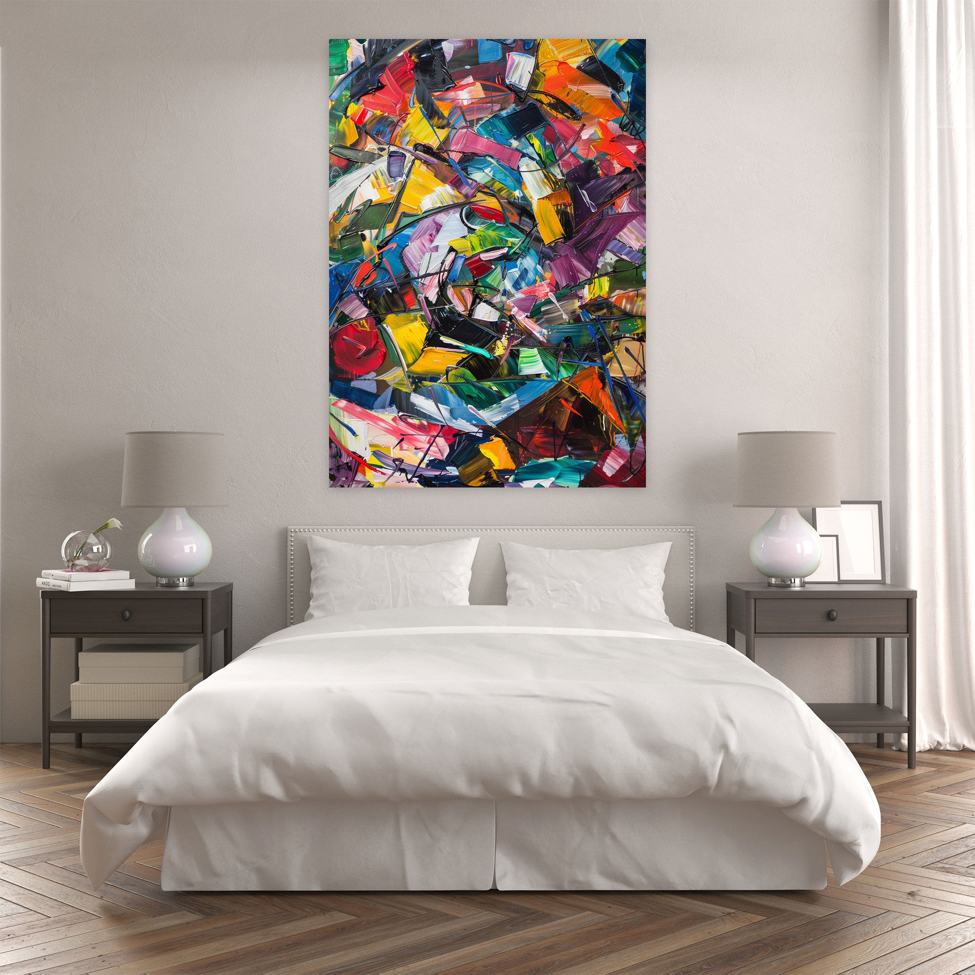 Action Painting Canvas Print - Chaotic Blend - Action Painting, Canvas Print, Canvas, Home Decoration
