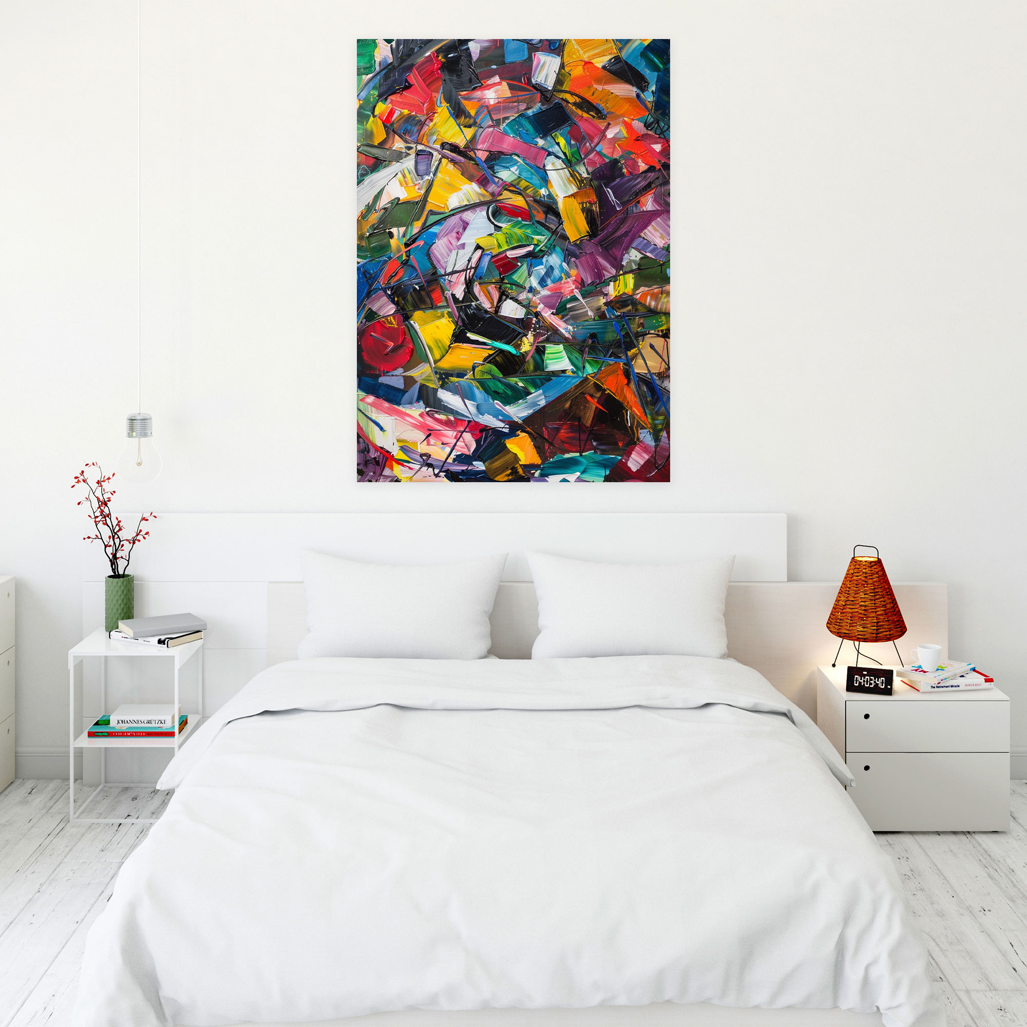 Action Painting Canvas Print - Chaotic Blend - Action Painting, Canvas Print, Canvas, Home Decoration