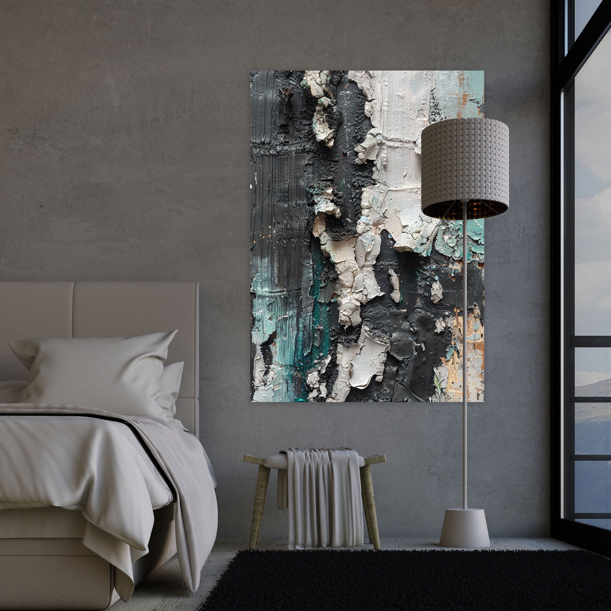 Action Painting Wall Decoration - Layers Of Paint - Action Painting, Wall Decoration, Canvas, Canvas Wall Art