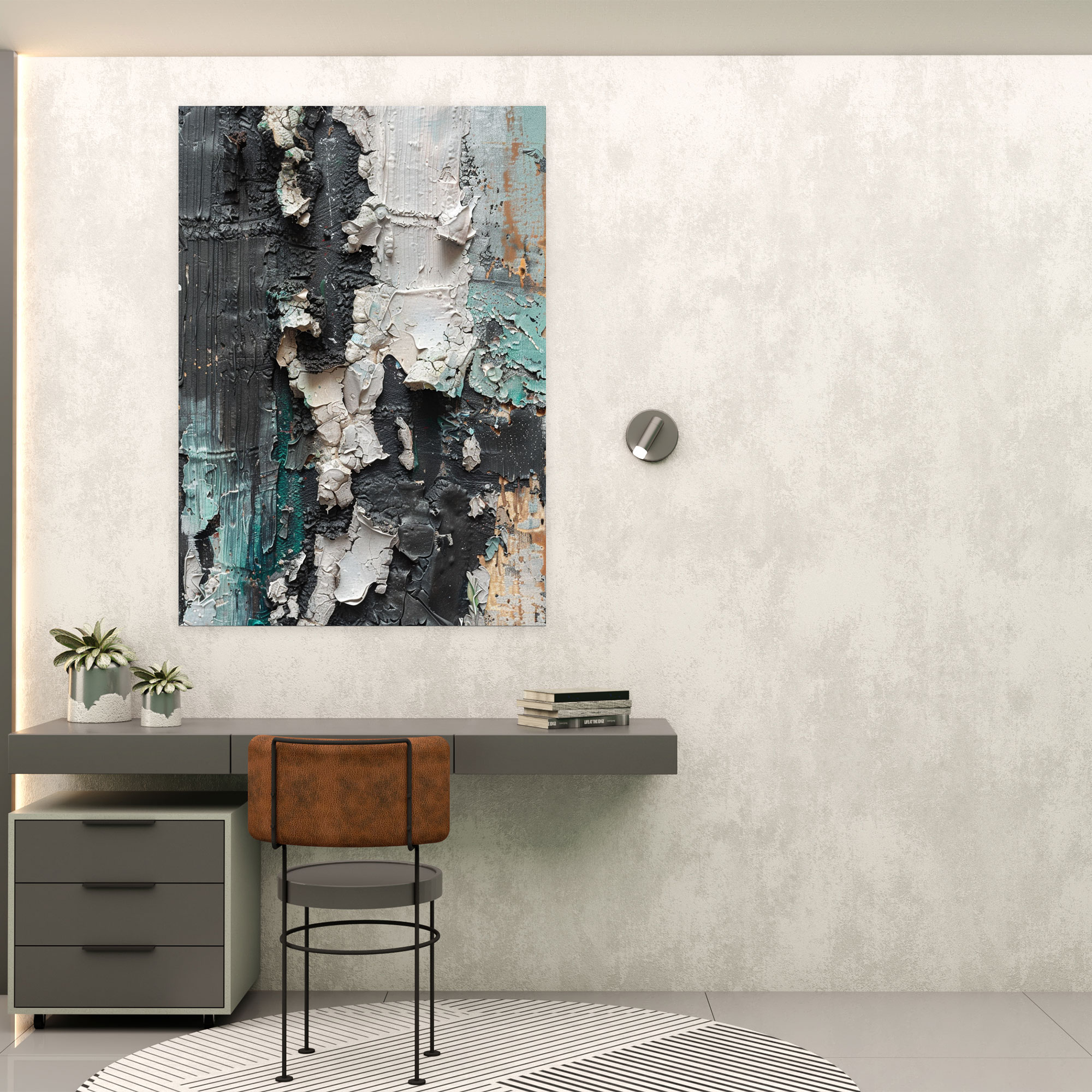 Action Painting Wall Decoration - Layers Of Paint - Action Painting, Wall Decoration, Canvas, Canvas Wall Art