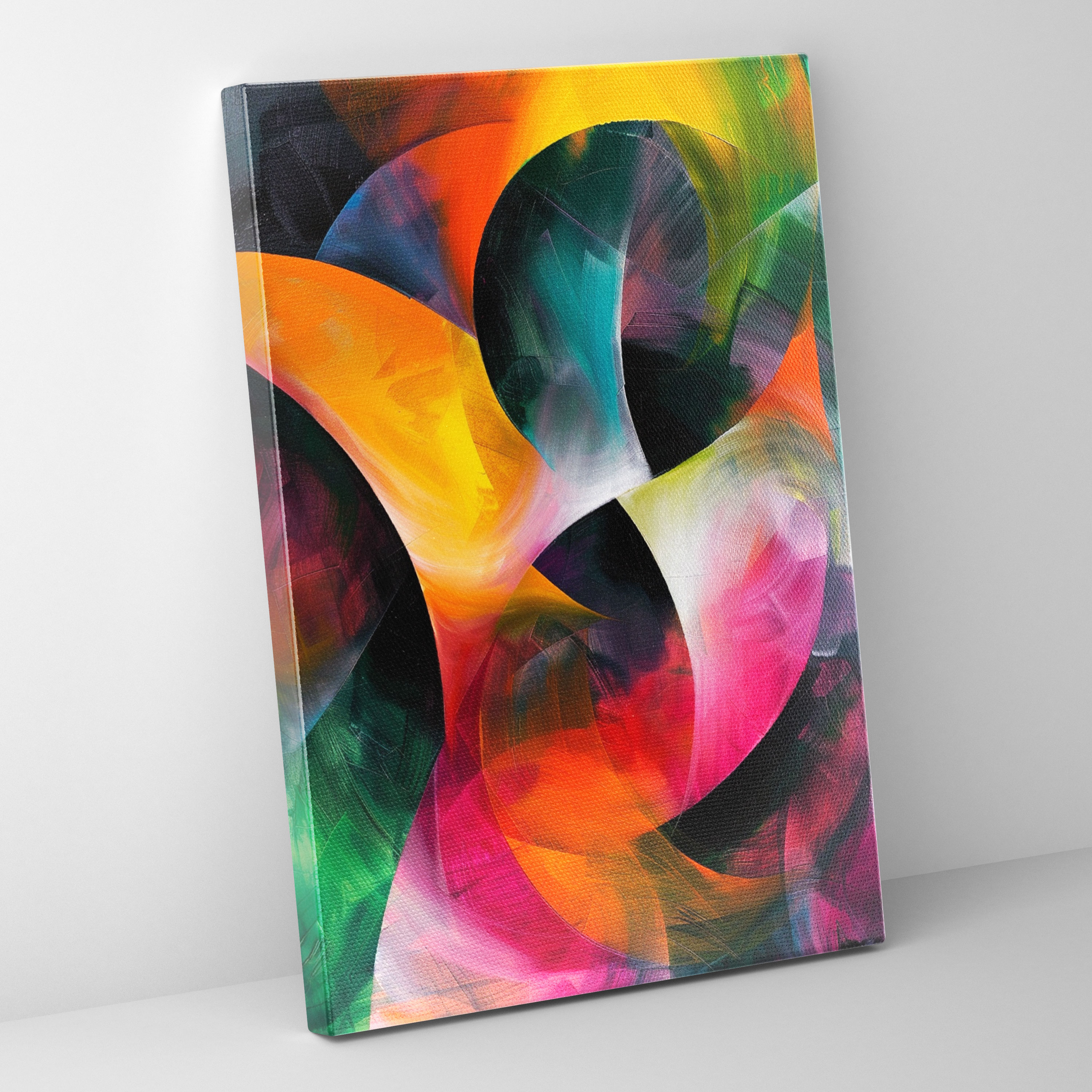 Action Painting Canvas Print - Abstract Forms - Action Painting, Wall Art, Action Painting, Home Decoration