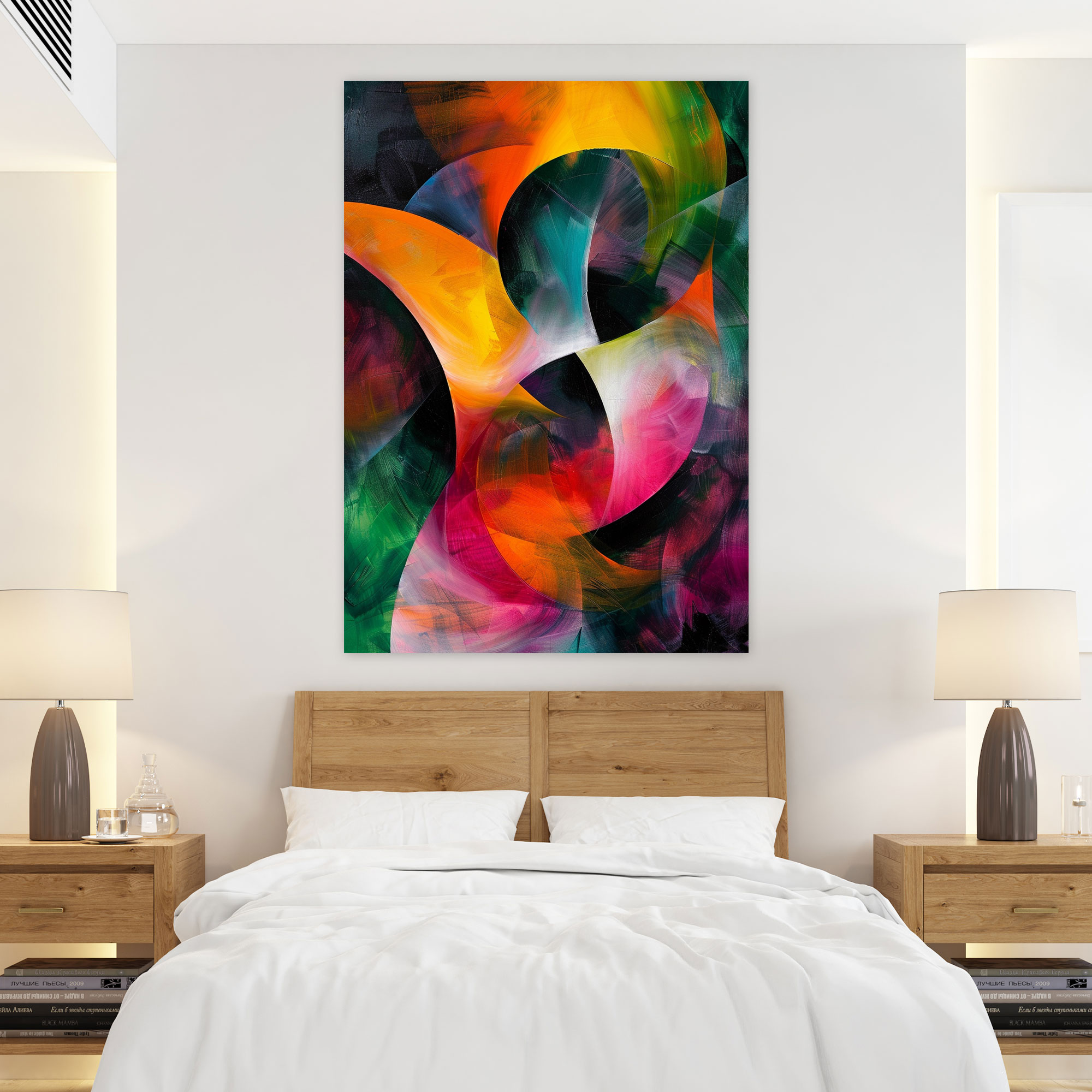 Action Painting Canvas Print - Abstract Forms - Action Painting, Wall Art, Action Painting, Home Decoration