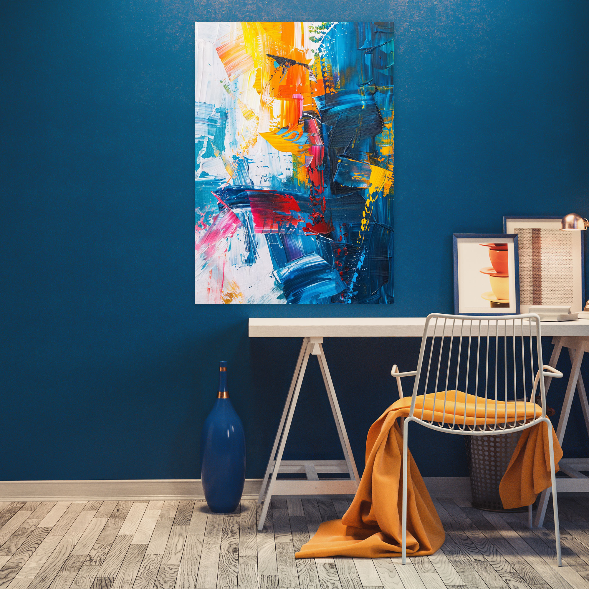 Action Painting Wall Art - Bold Brush Strokes - Action Painting, Action Painting, Wall Decoration, Canvas Wall Art