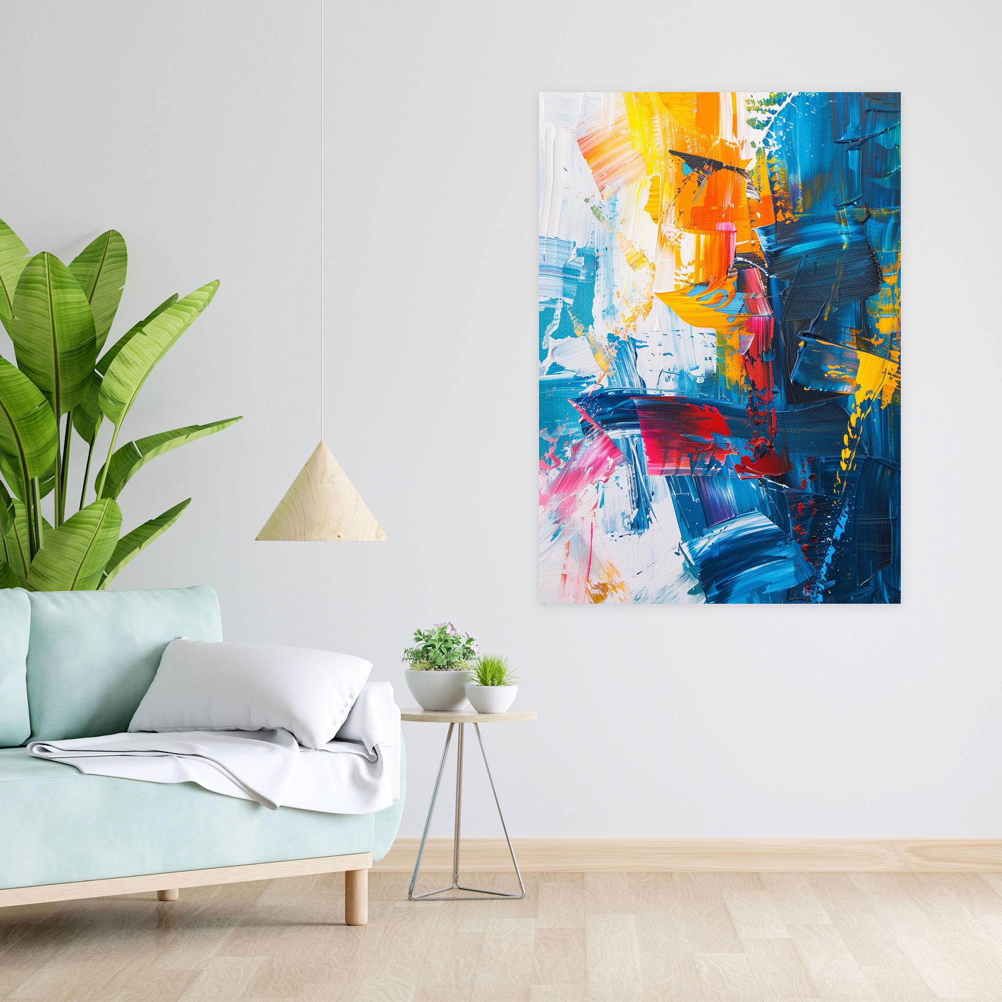 Action Painting Wall Art - Bold Brush Strokes - Action Painting, Action Painting, Wall Decoration, Canvas Wall Art