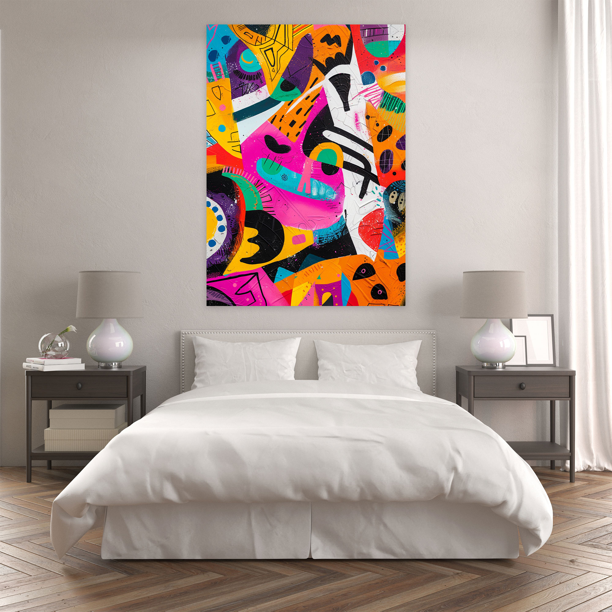 Action Painting Canvas Print - Action Painting, Wall Decoration, Canvas, Home Decoration