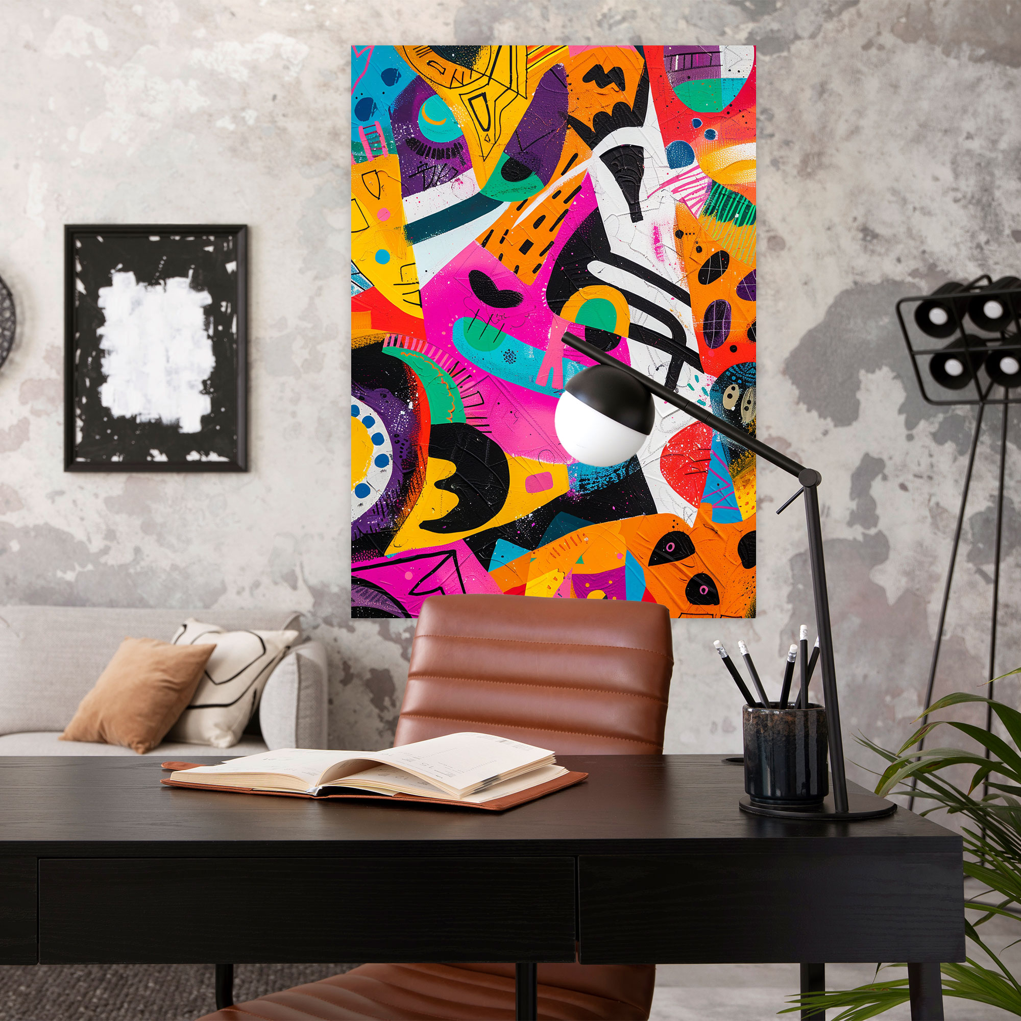 Action Painting Canvas Print - Action Painting, Wall Decoration, Canvas, Home Decoration