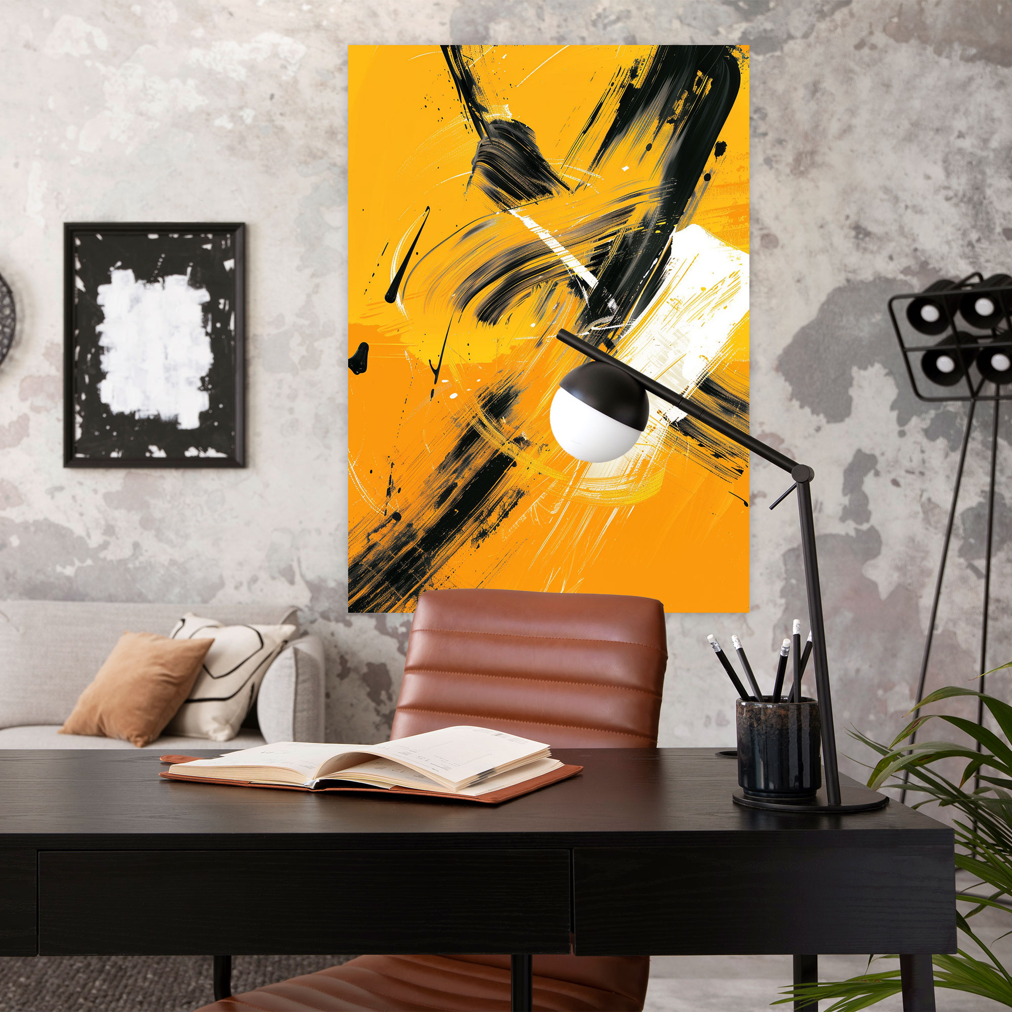 Dynamic Action Painting Wall Art - Action Painting, Canvas Wall Art, Home Decoration, Action Painting