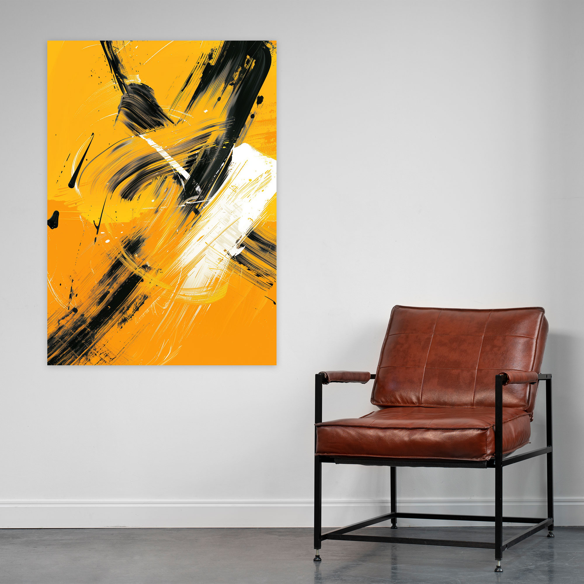 Dynamic Action Painting Wall Art - Action Painting, Canvas Wall Art, Home Decoration, Action Painting