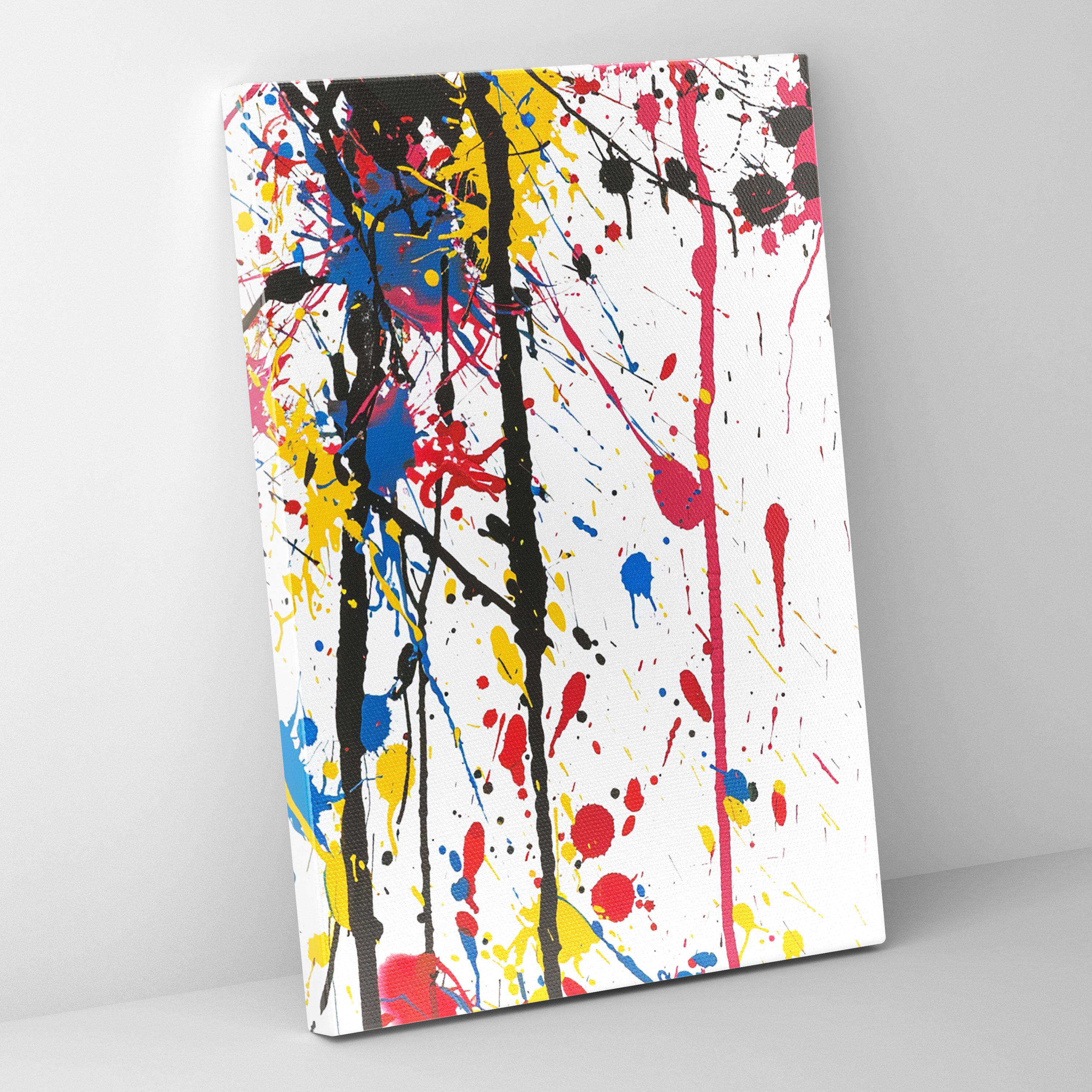 Abstract Action Painting Canvas Print - Action Painting, Home Decoration, Canvas, Wall Decoration